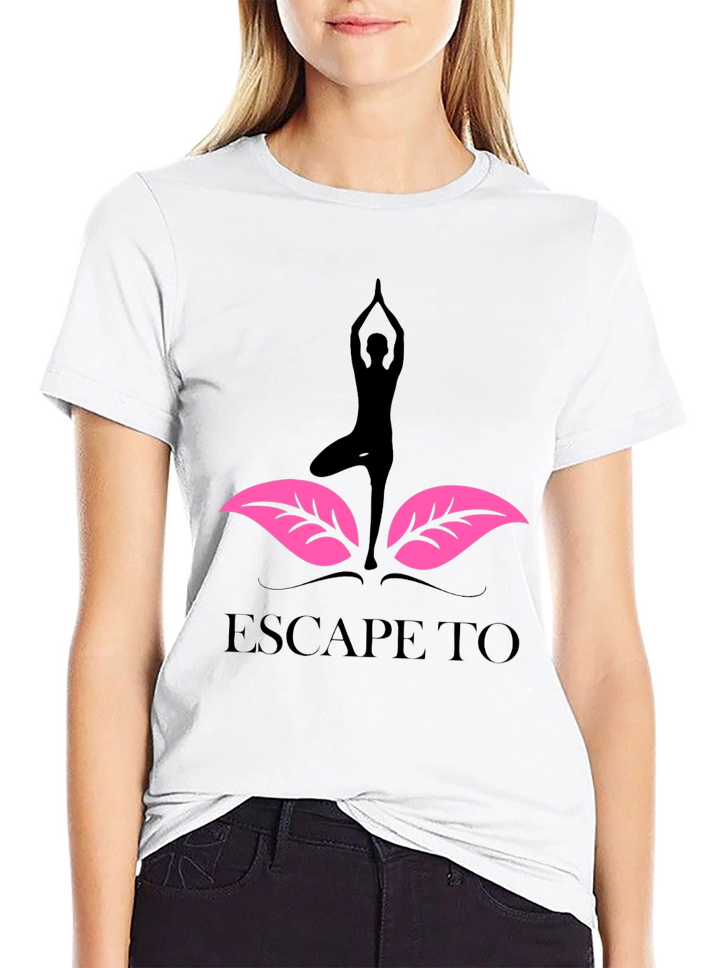 Yoga Escape T-Shirt - Black Graphic Tee