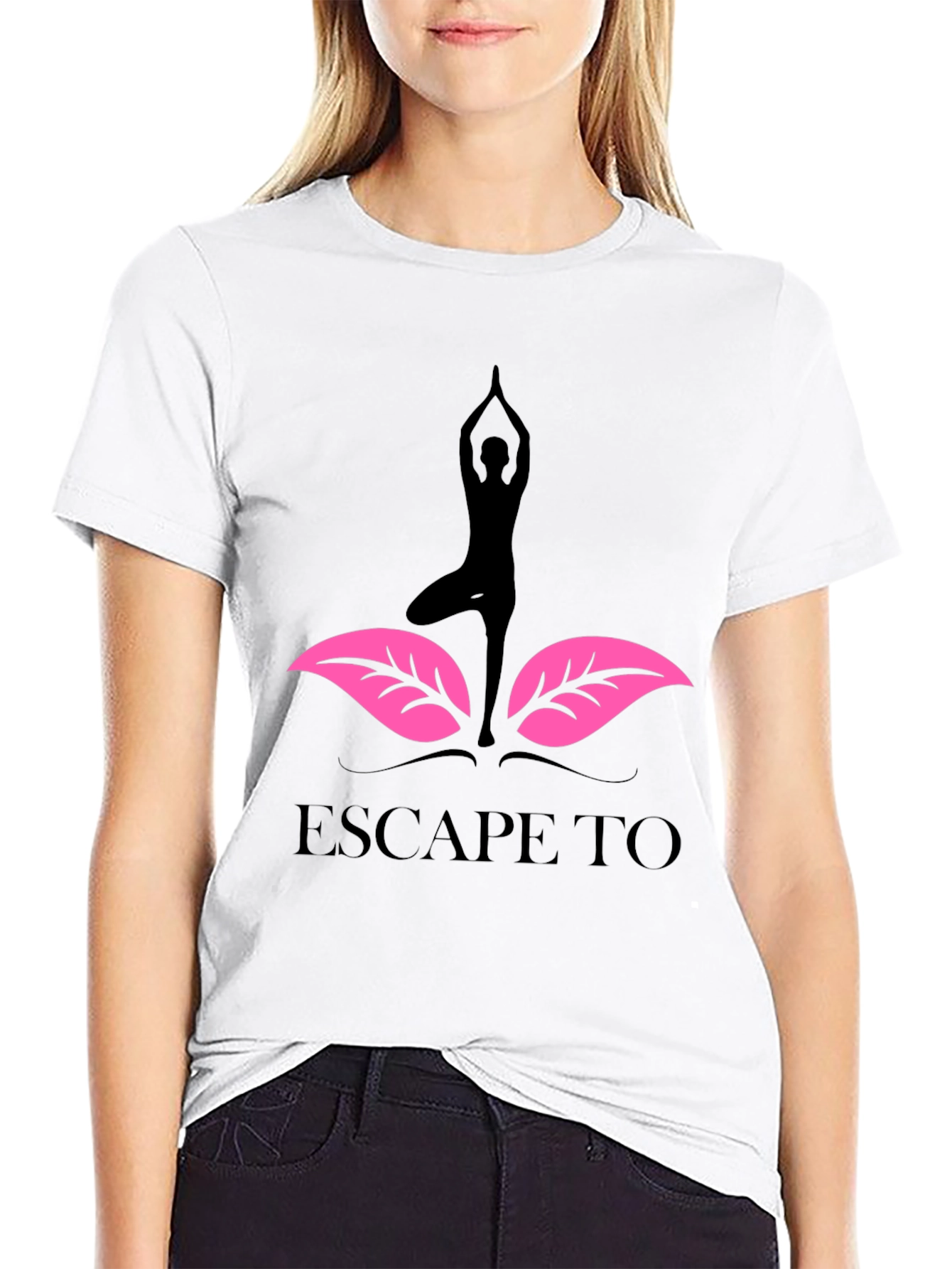 Yoga Escape T-Shirt - Black Graphic Tee