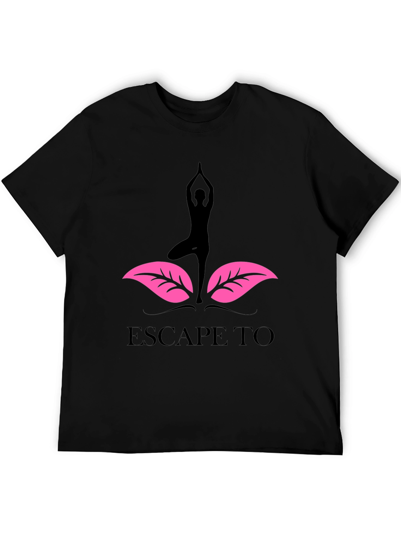 Yoga Escape T-Shirt - Black Graphic Tee