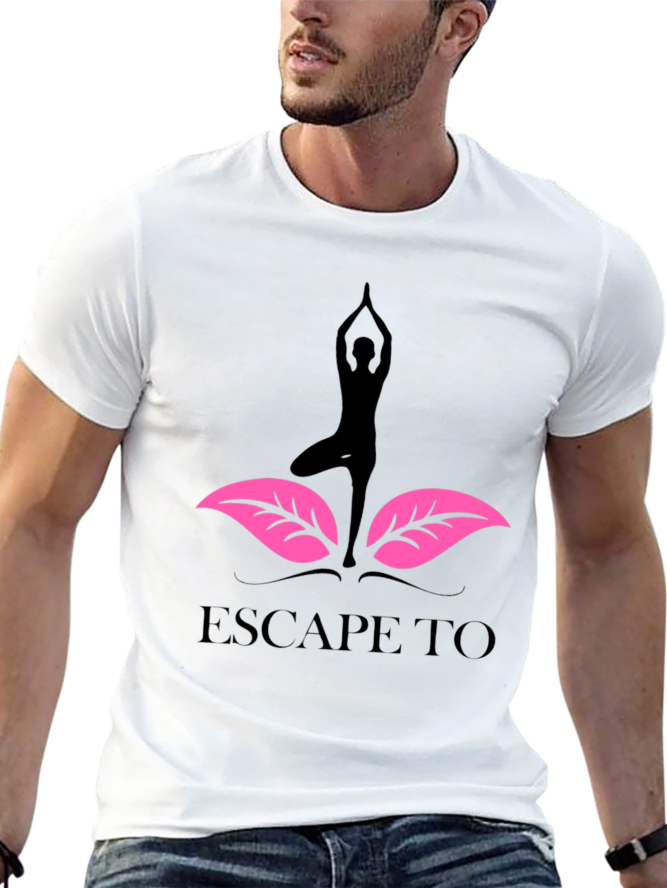 Yoga Escape T-Shirt - Black Graphic Tee