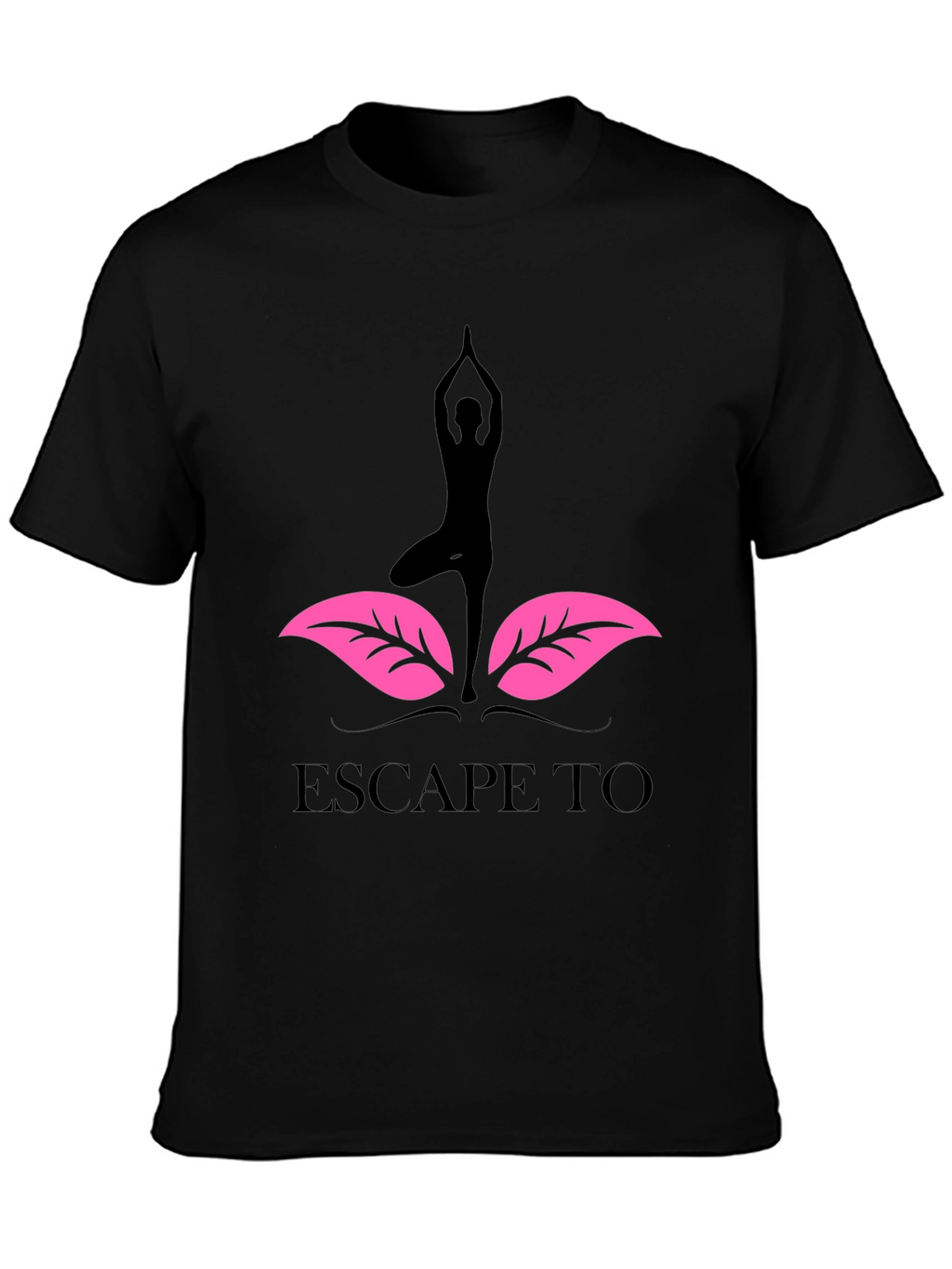 Yoga Escape T-Shirt - Black Graphic Tee