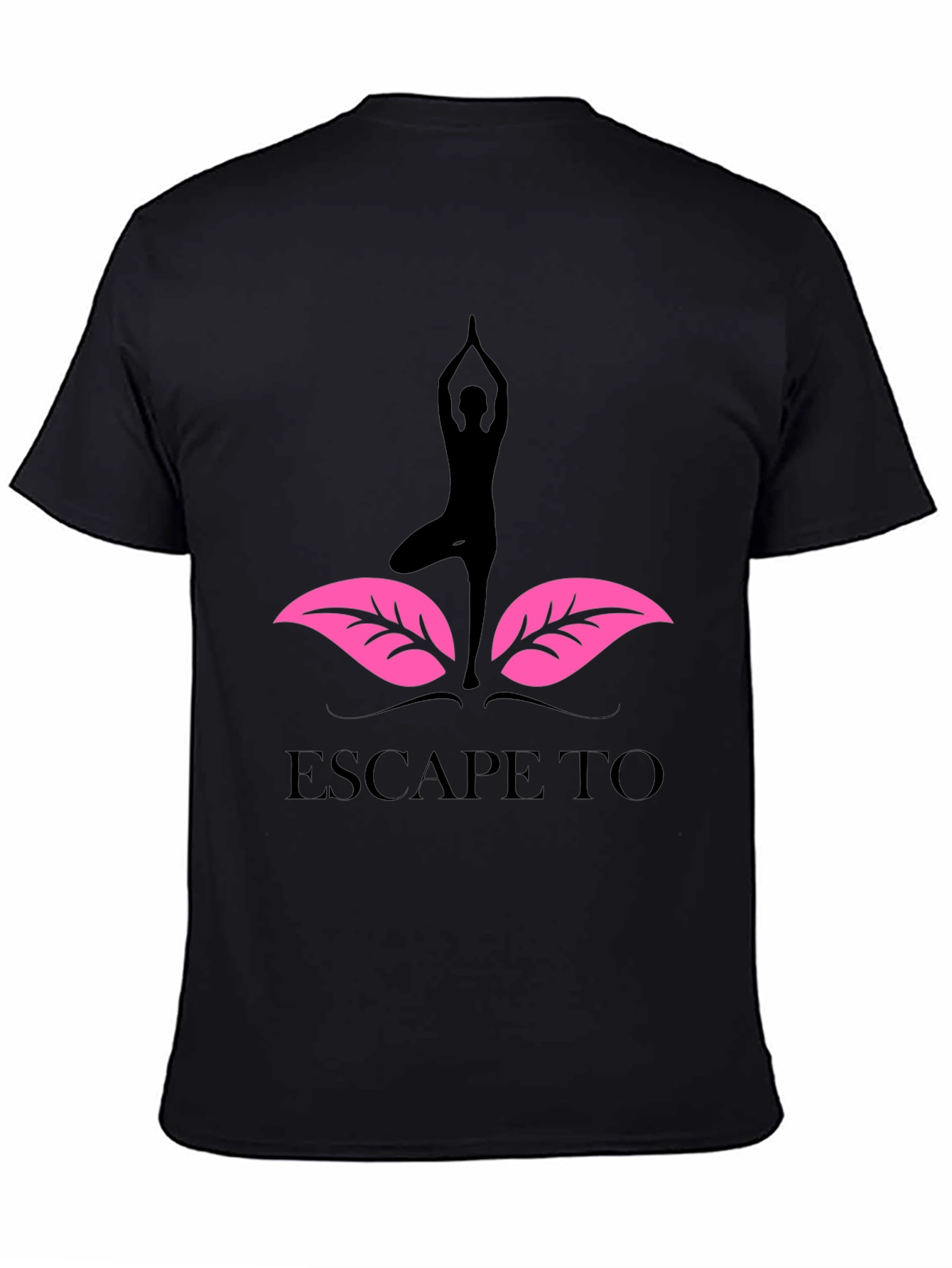 Yoga Escape T-Shirt - Black Graphic Tee