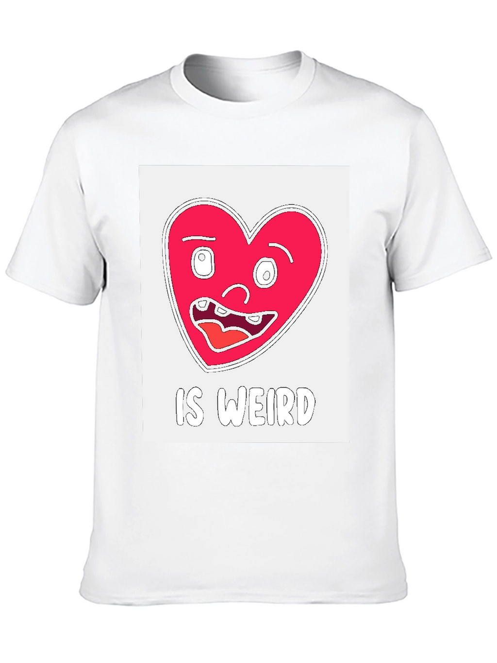 Weird Heart Graphic T-Shirt - Black