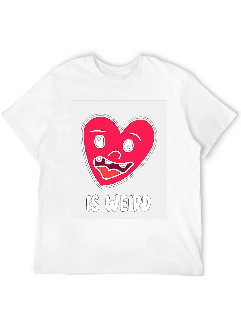 Weird Heart Graphic T-Shirt - Black