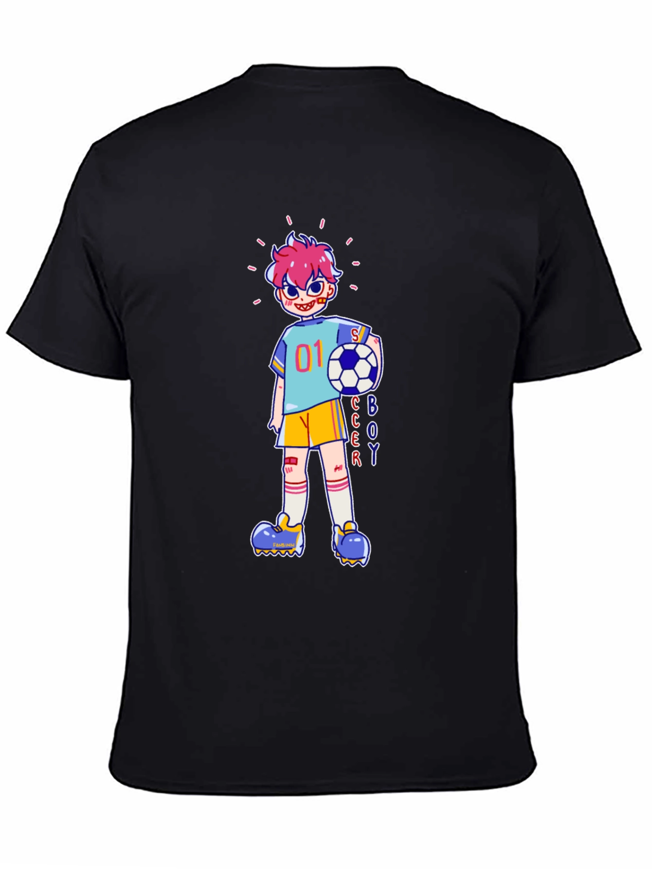 Soccer Boy Cartoon Graphic Tee