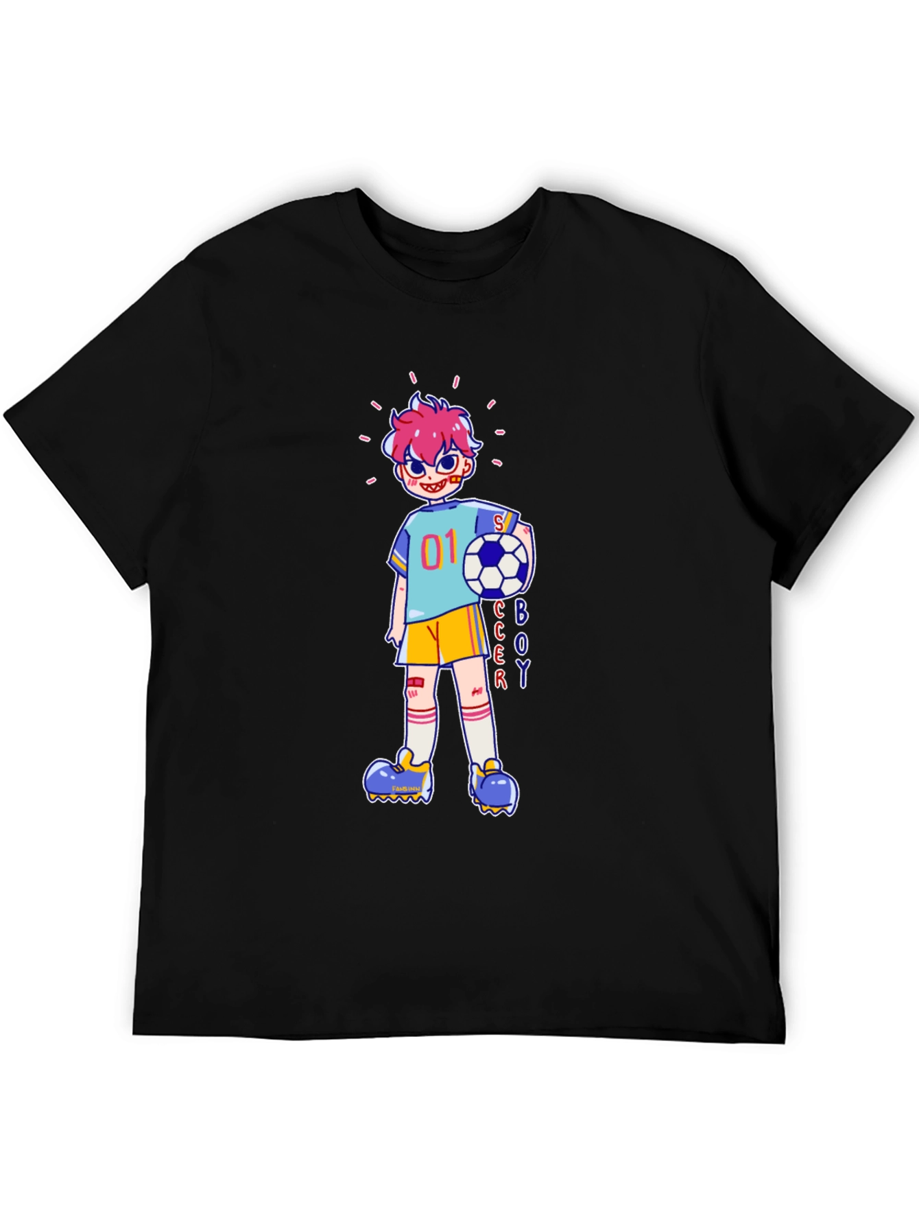 Soccer Boy Cartoon Graphic Tee