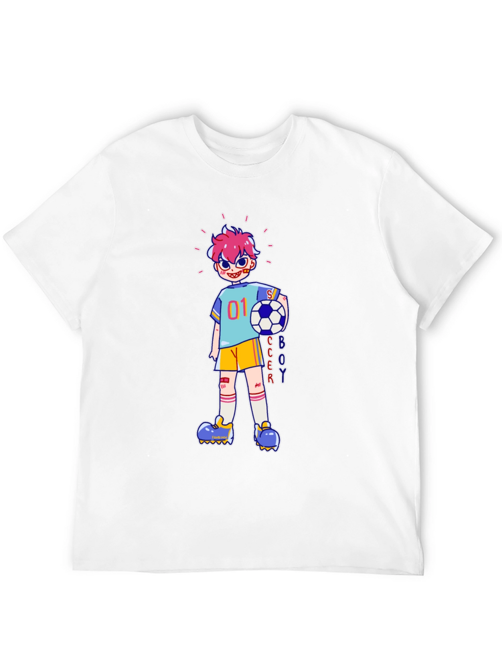Soccer Boy Cartoon Graphic Tee