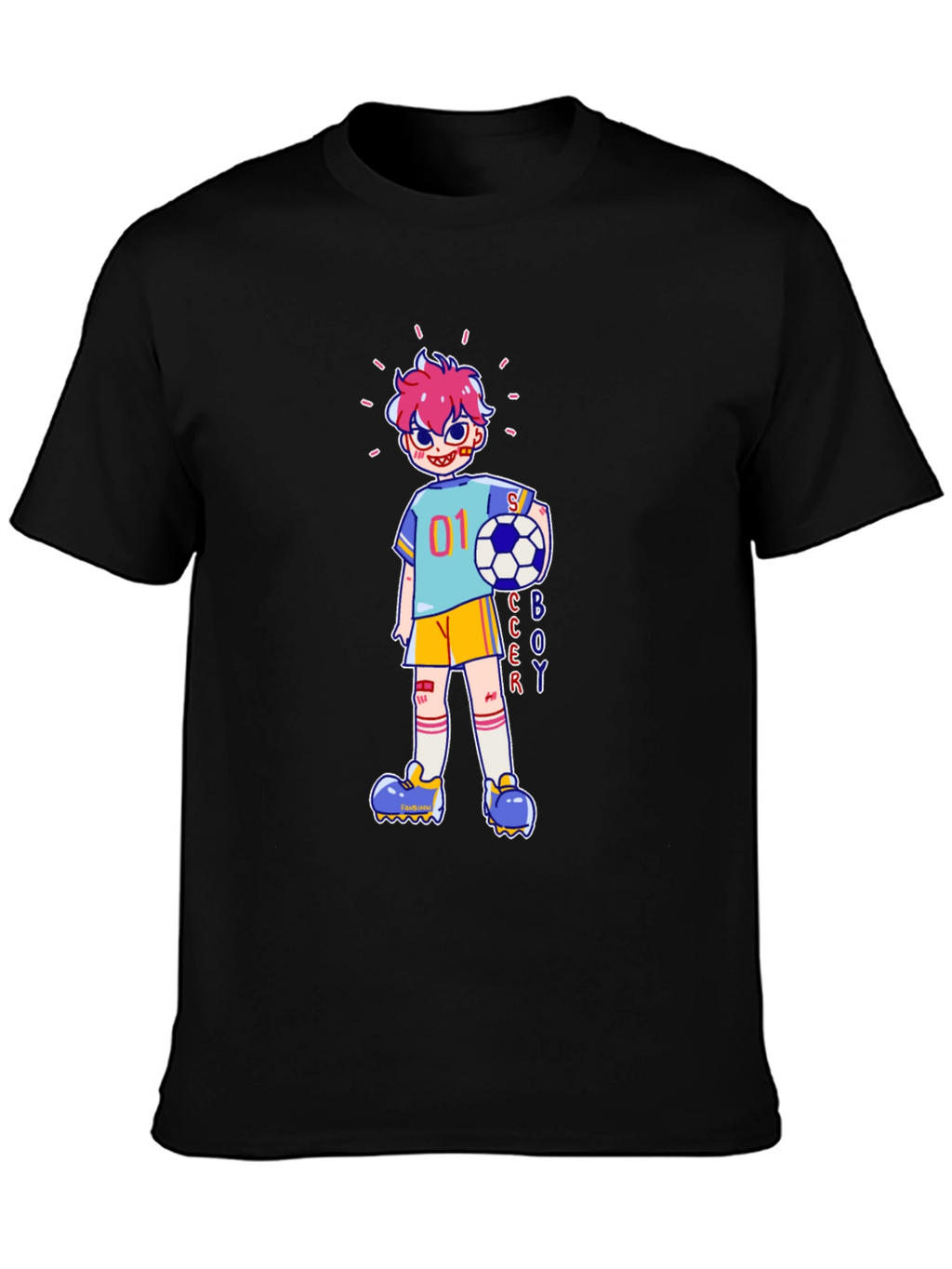 Soccer Boy Cartoon Graphic Tee