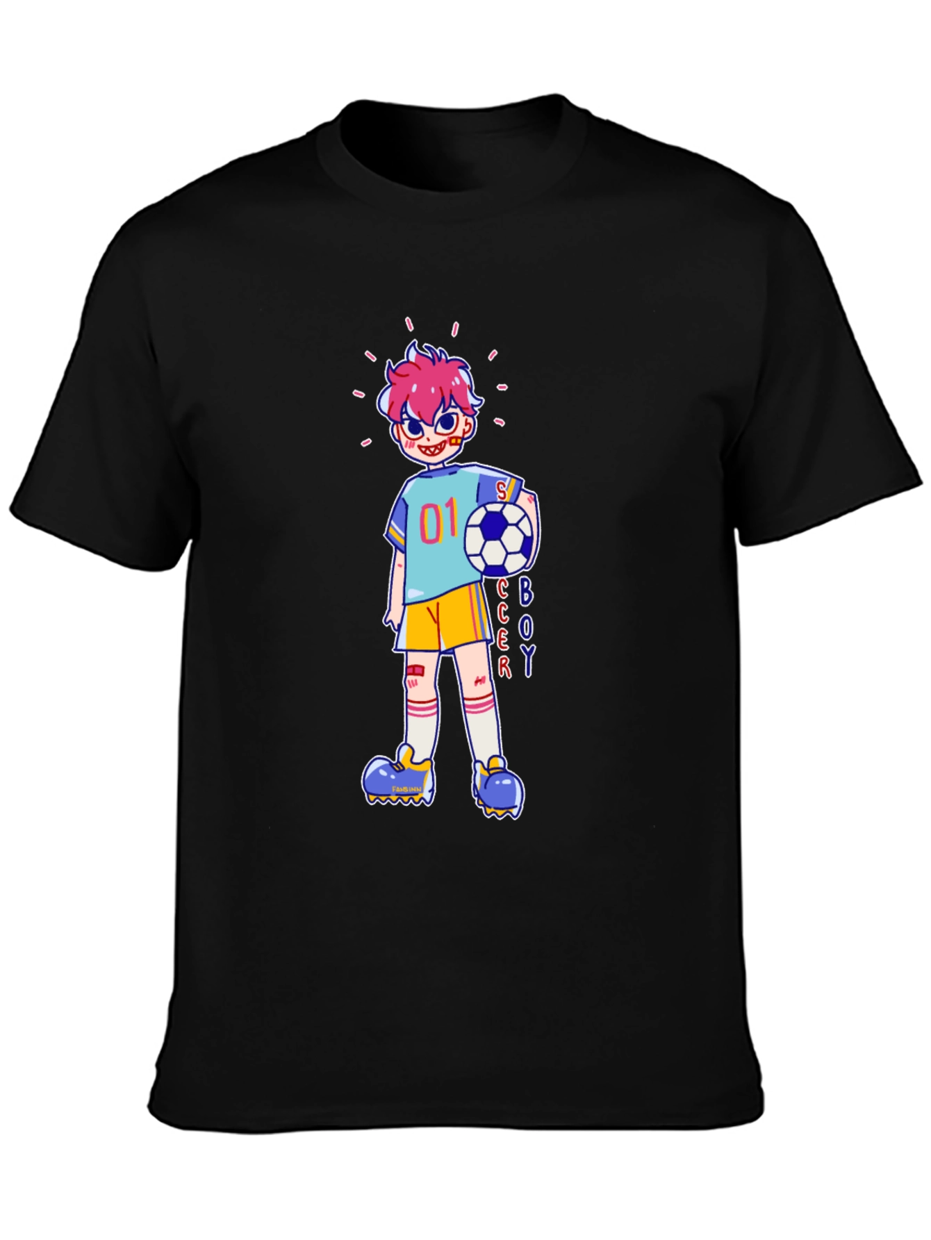 Soccer Boy Cartoon Graphic Tee