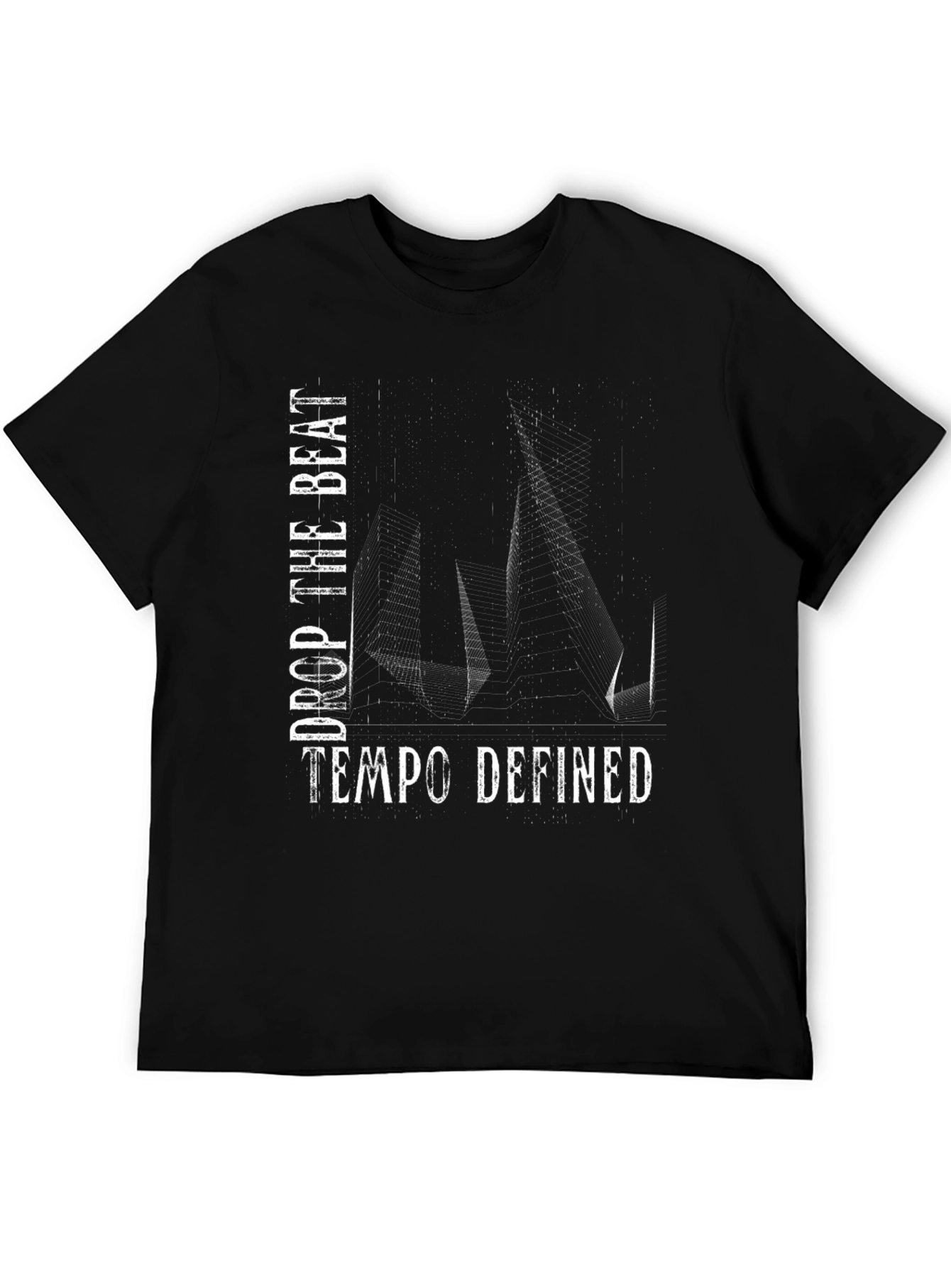 Drop the Beat Tempo Defined Black Graphic Tee