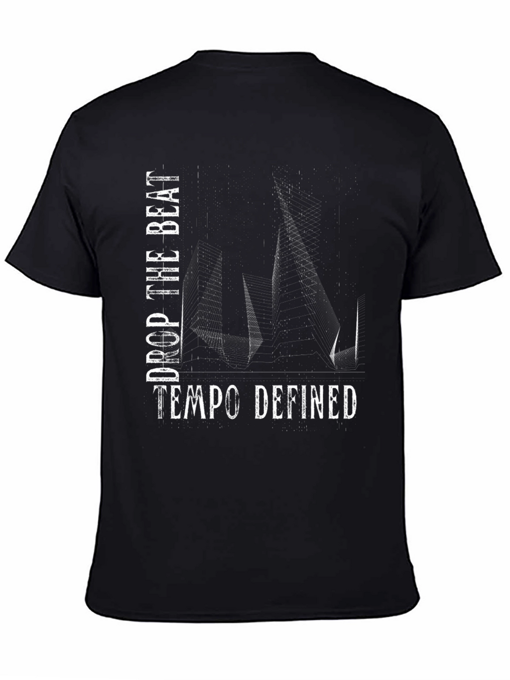 Drop the Beat Tempo Defined Black Graphic Tee