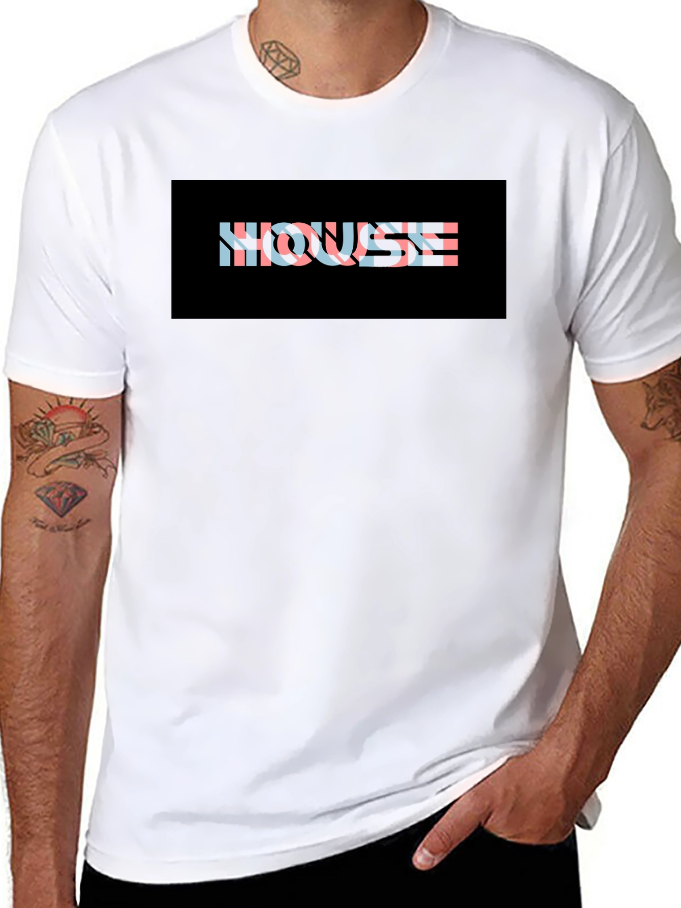 Black HOUSE Graphic Print T-Shirt