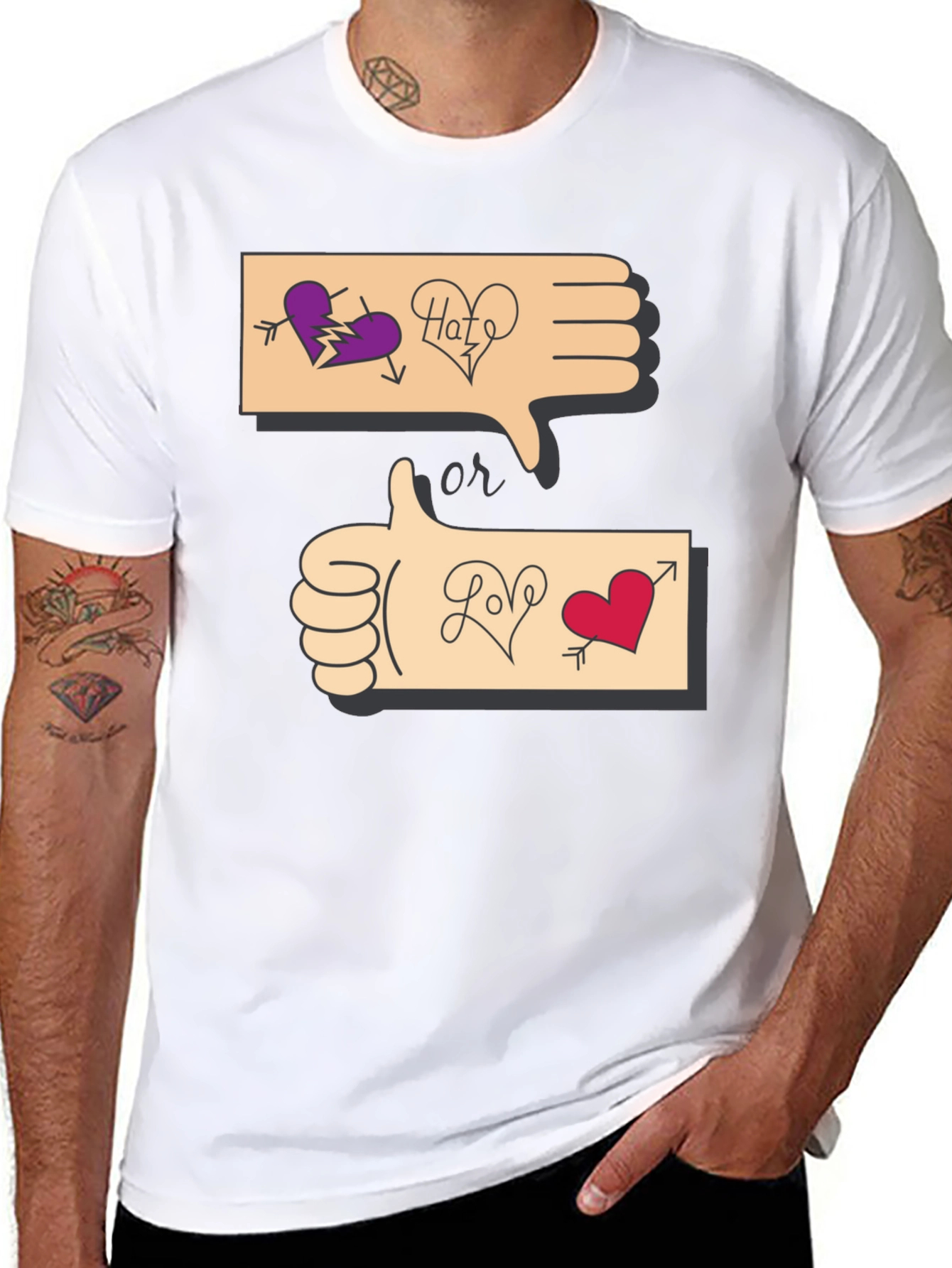 Love or Hate Graphic T-Shirt