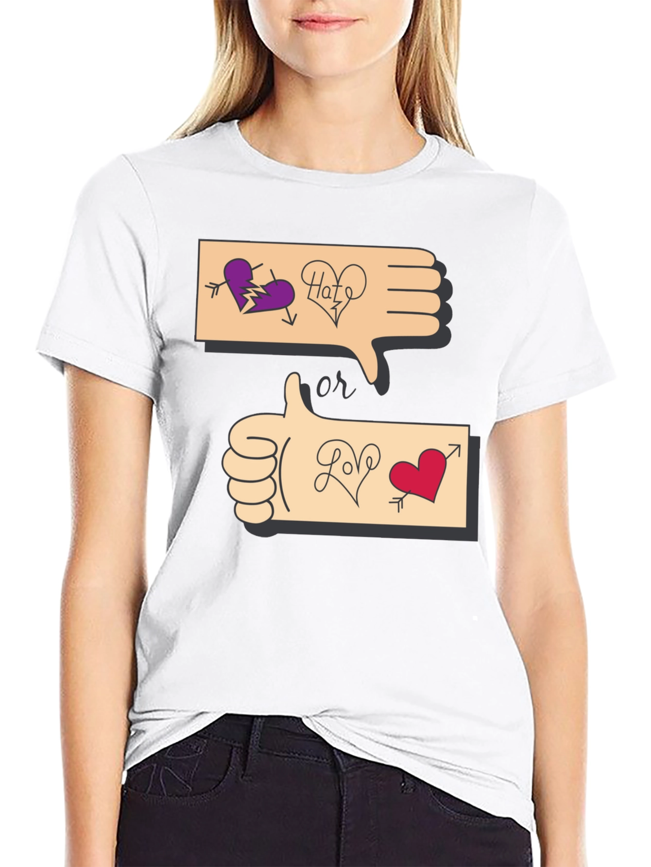 Love or Hate Graphic T-Shirt