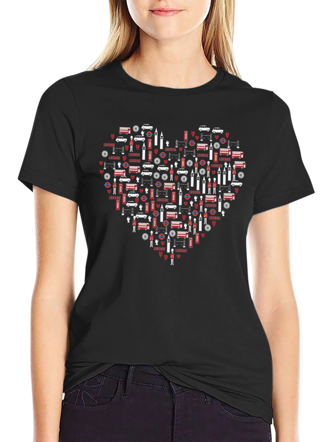 London Love Black T-Shirt