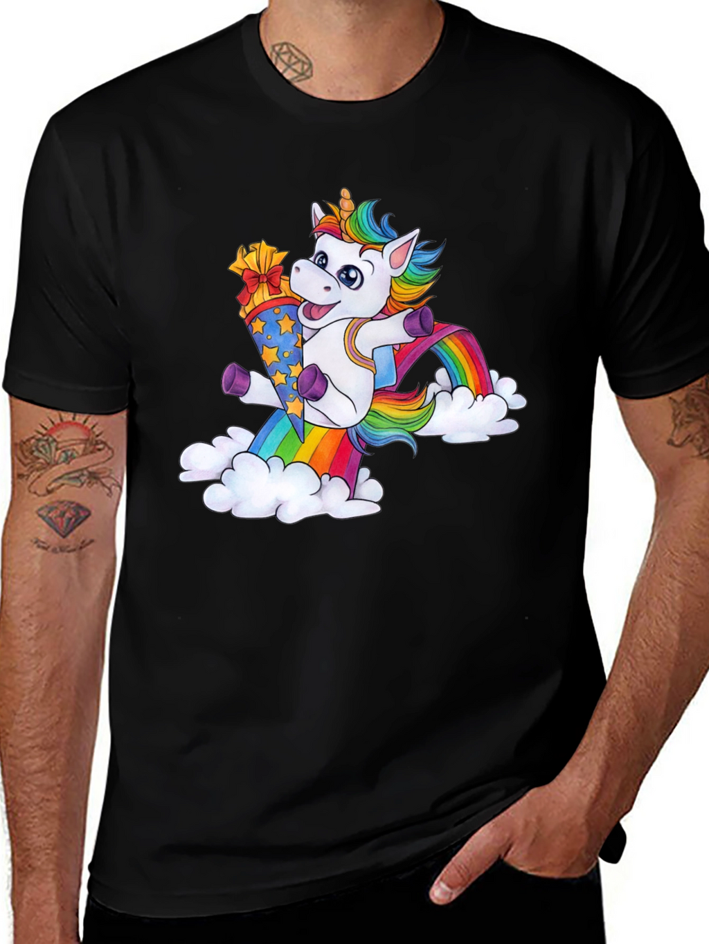 Unicorn Rainbow Graphic T-Shirt