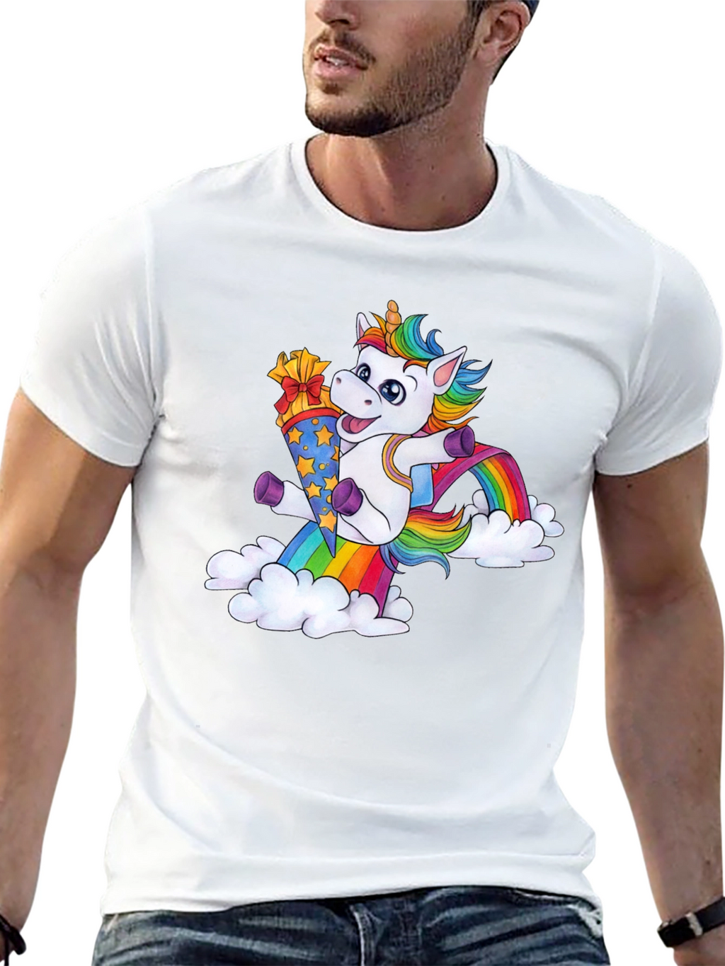 Unicorn Rainbow Graphic T-Shirt