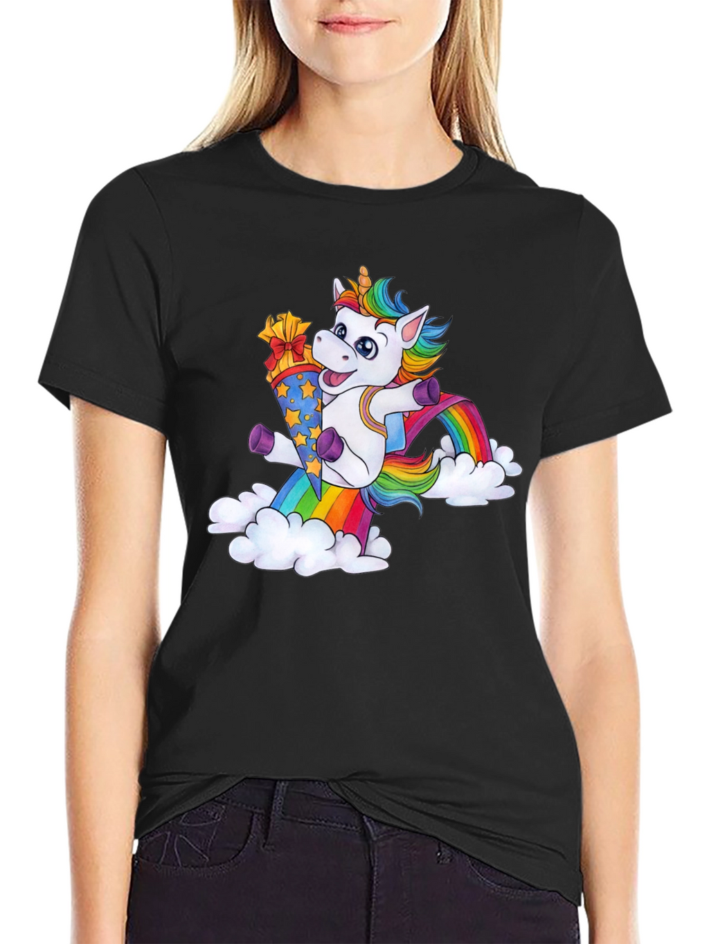 Unicorn Rainbow Graphic T-Shirt