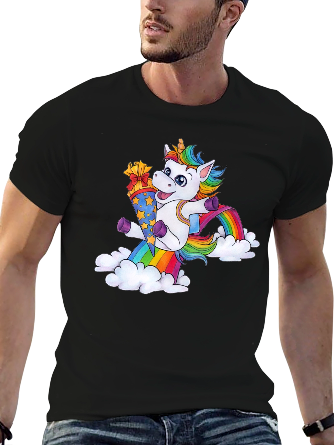 Unicorn Rainbow Graphic T-Shirt