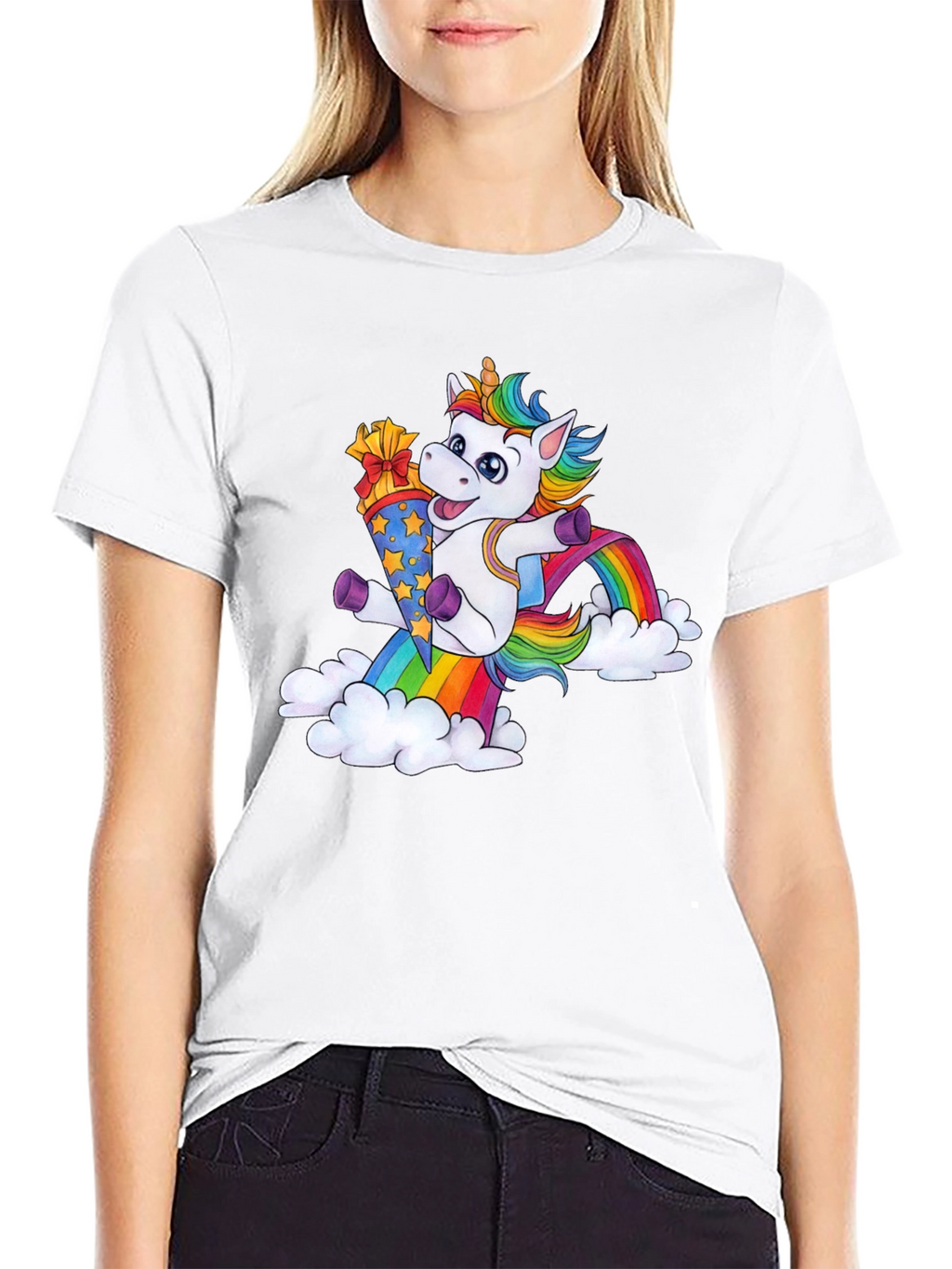 Unicorn Rainbow Graphic T-Shirt