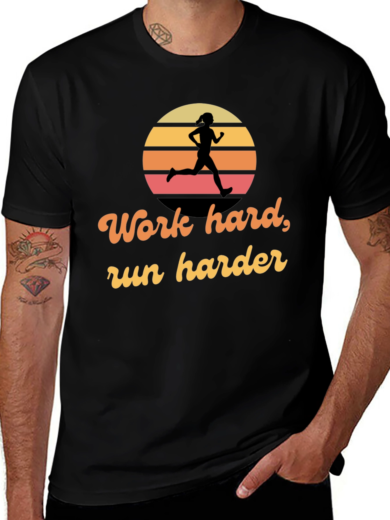 Work Hard Run Harder Graphic Tee