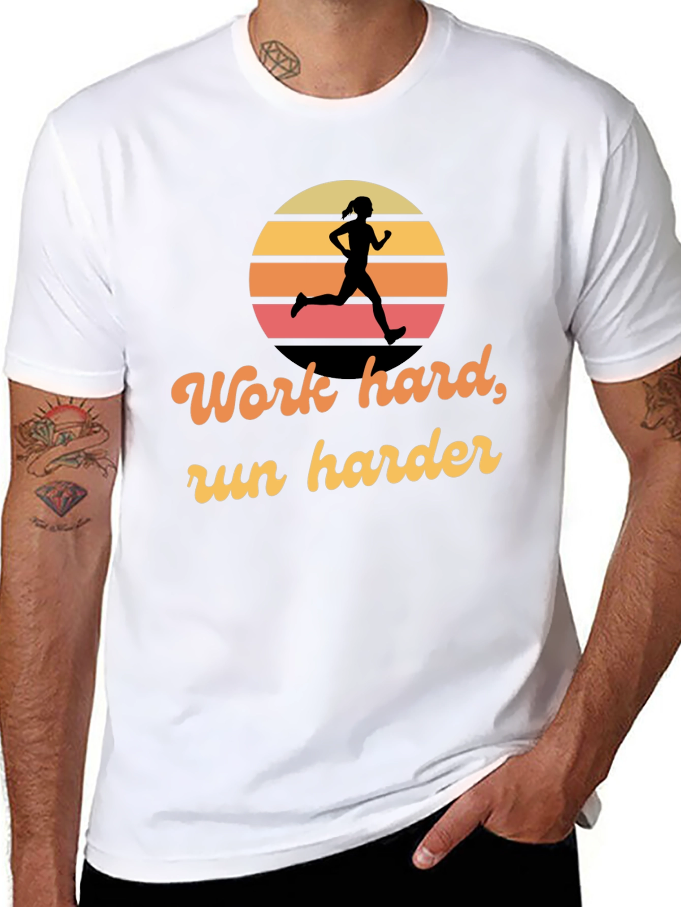 Work Hard Run Harder Graphic Tee