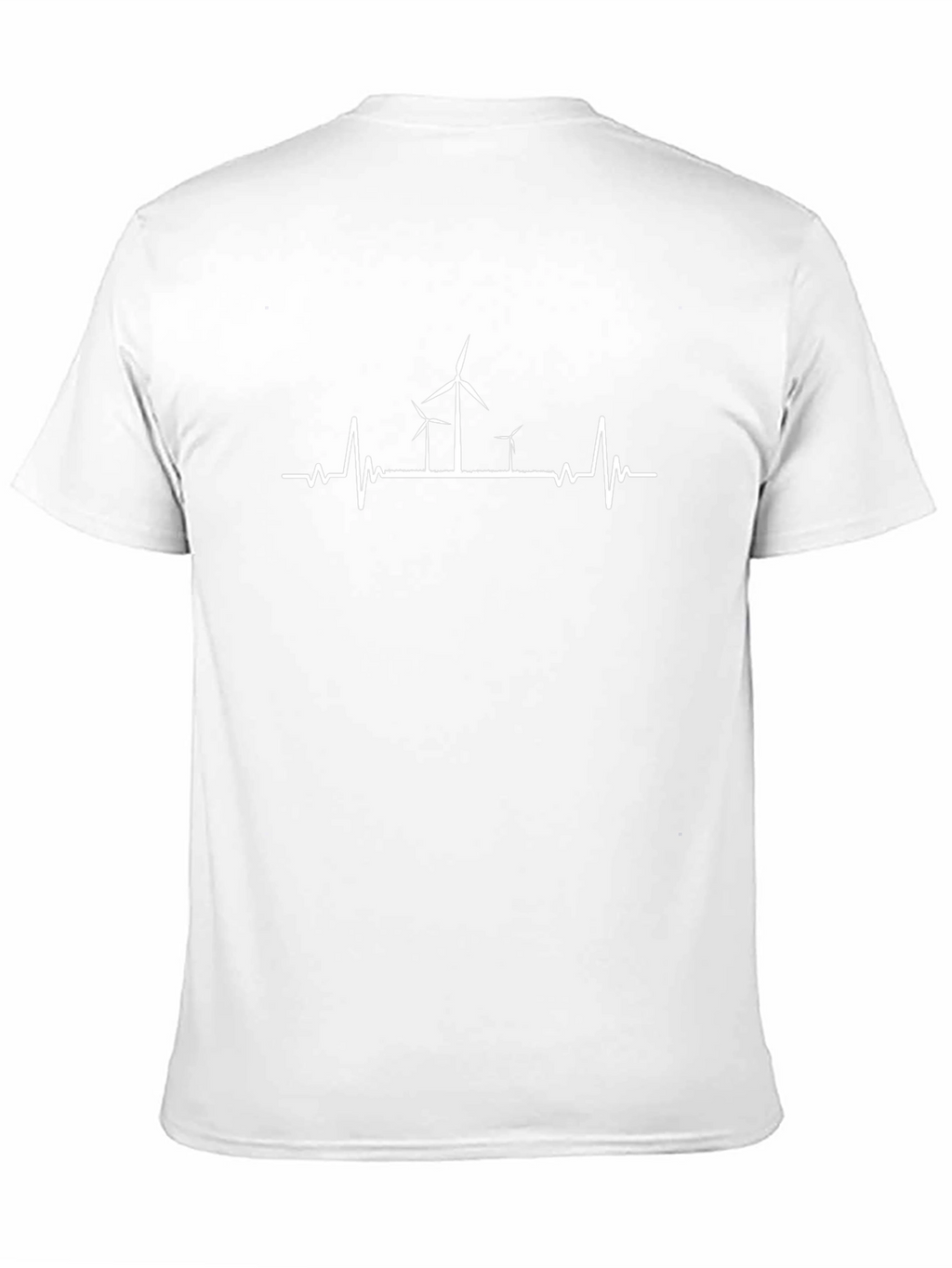 Wind Turbine Heartbeat T-Shirt - Eco-Friendly Design