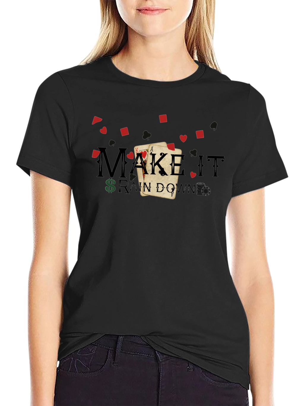 Make It Rain Down Poker T-Shirt