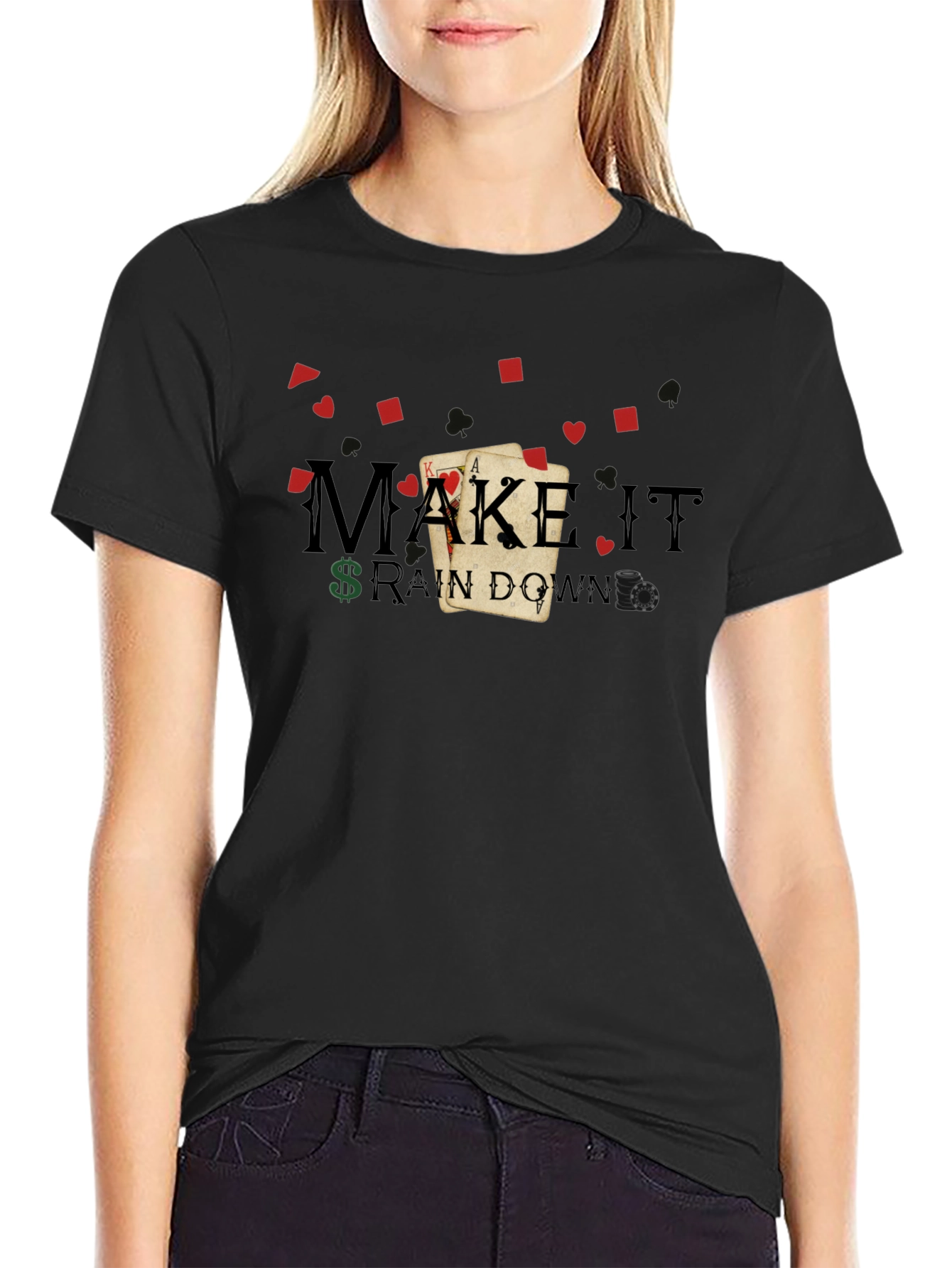 Make It Rain Down Poker T-Shirt