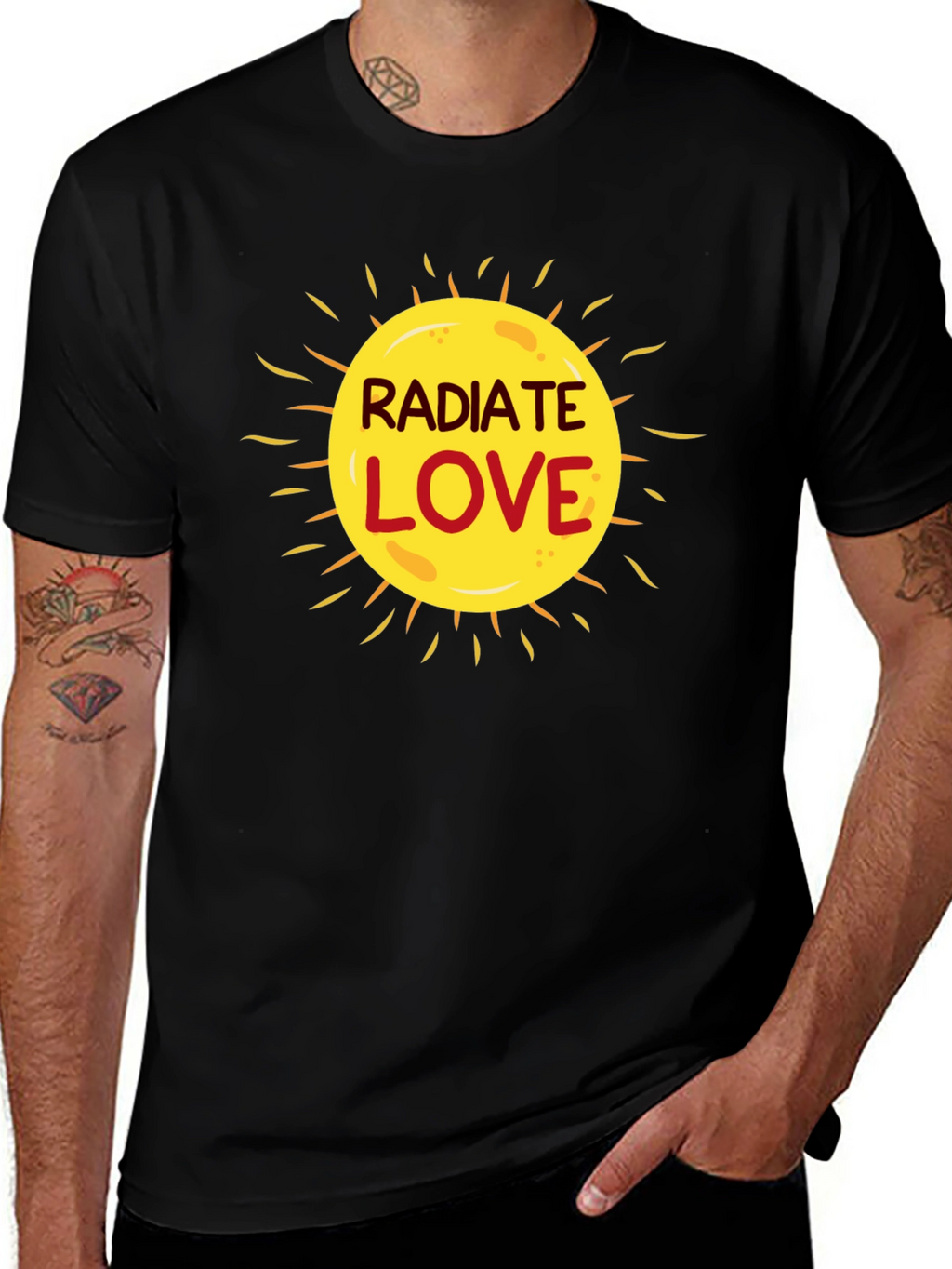 Radiate Love Graphic T-Shirt - Black