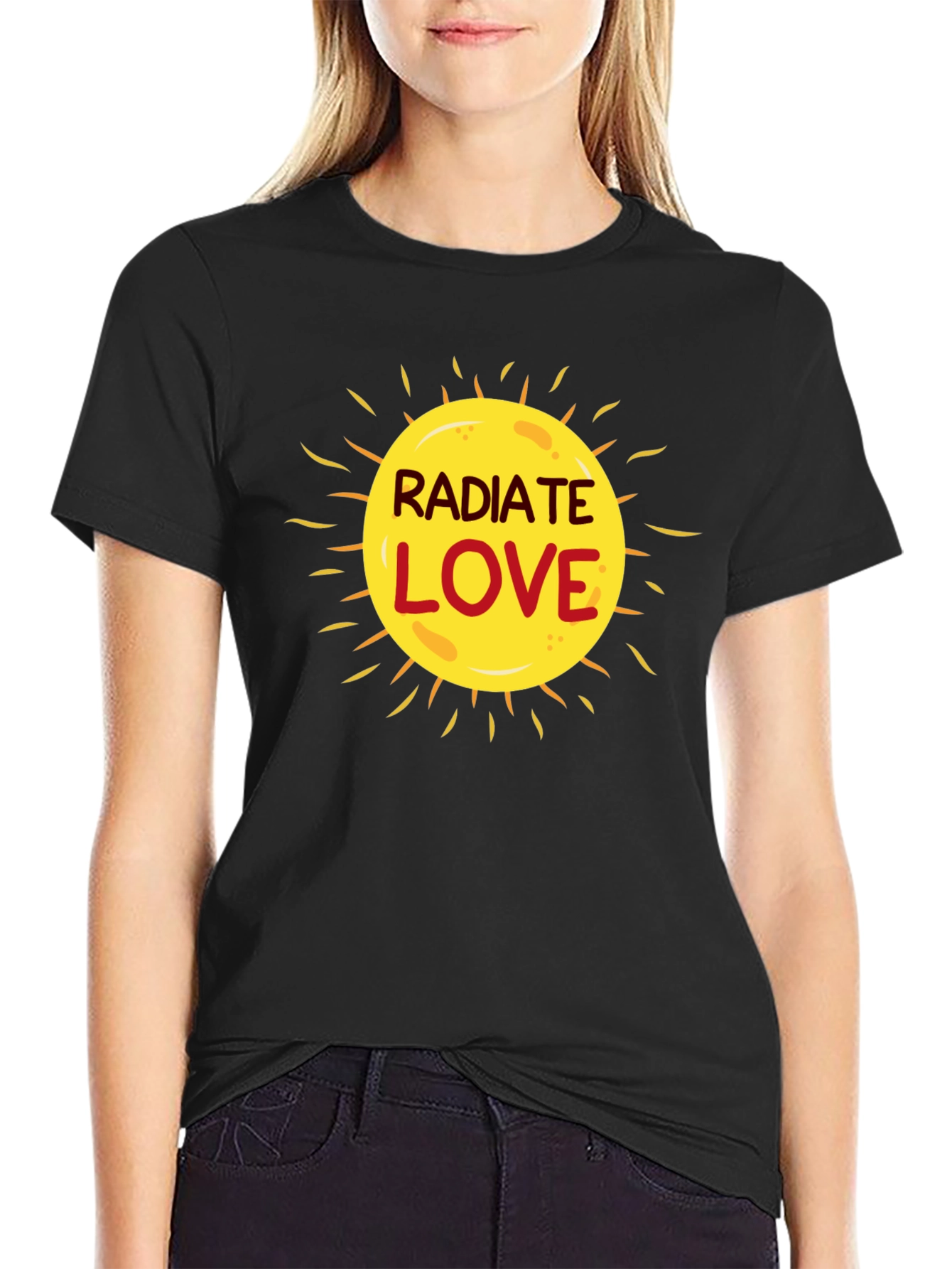 Radiate Love Graphic T-Shirt - Black