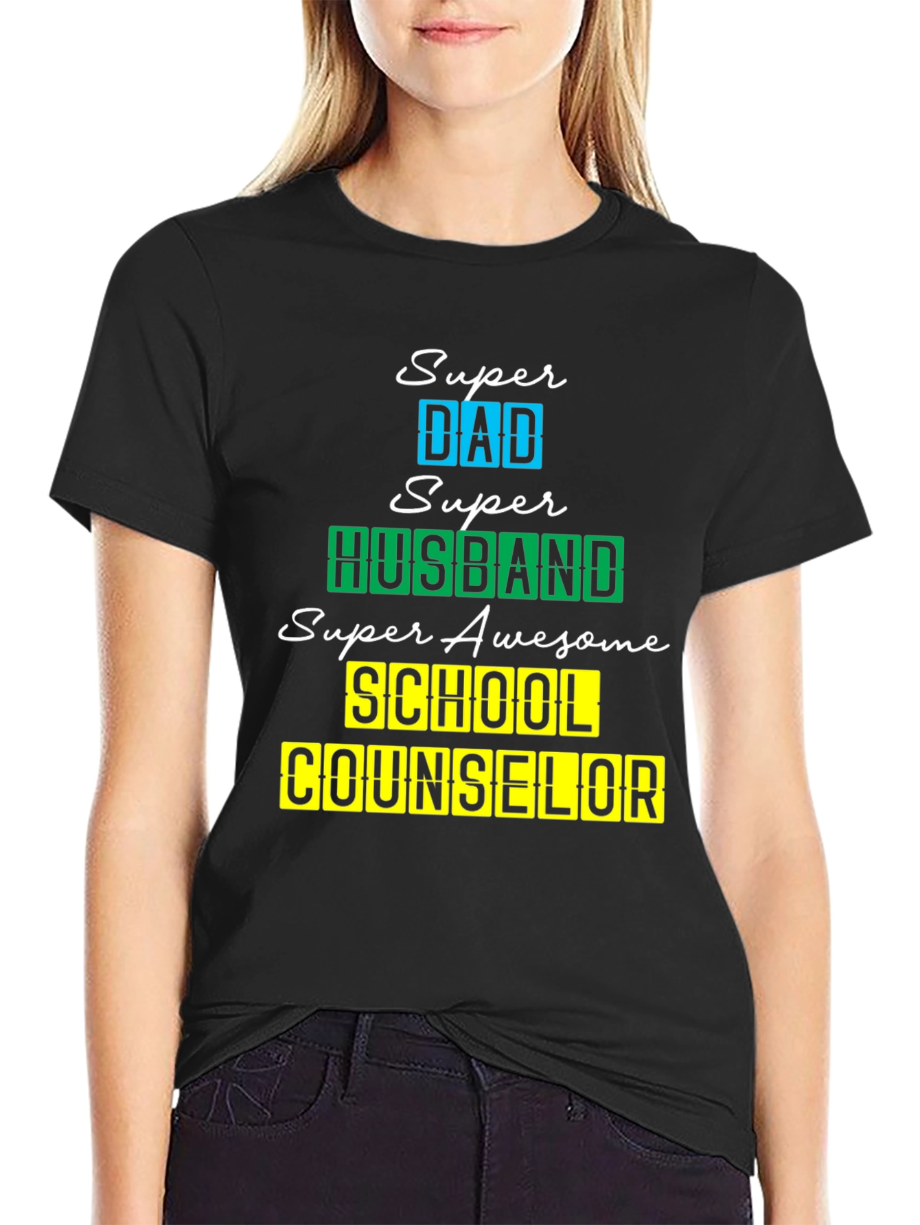Super Dad Husband School Counselor T-Shirt
