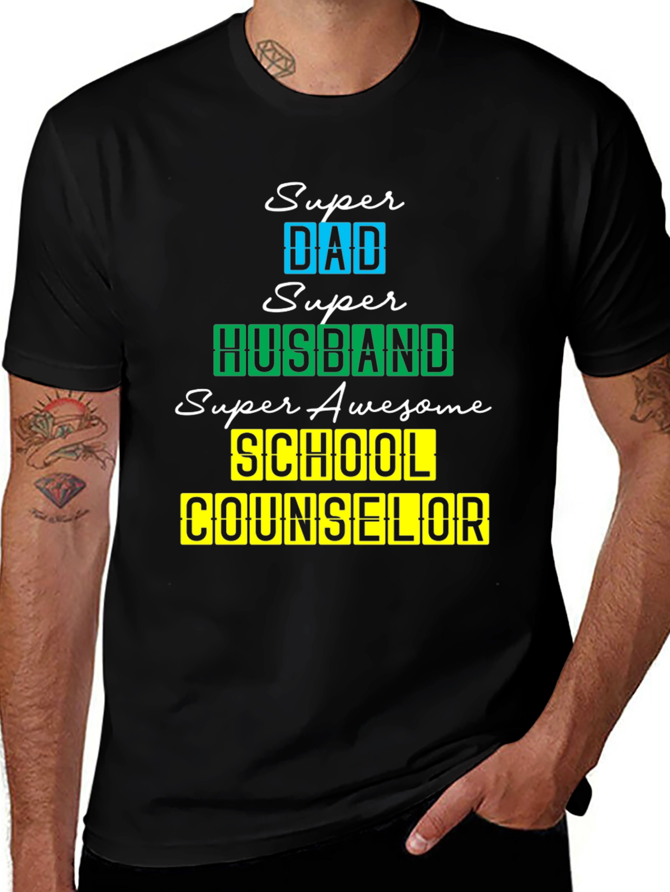 Super Dad Husband School Counselor T-Shirt