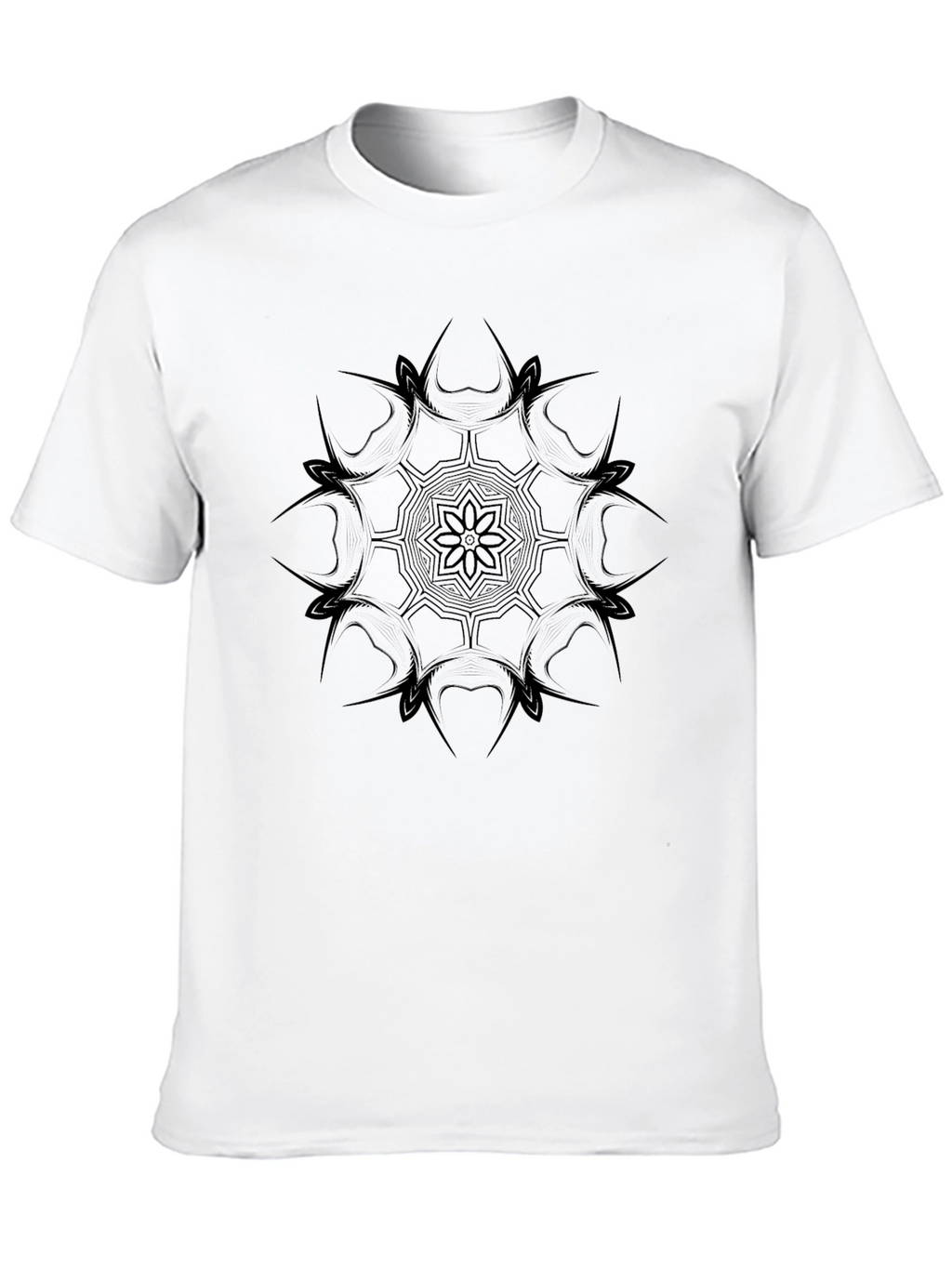Black Mandala Graphic Tee - Stylish Mens Casual Wear