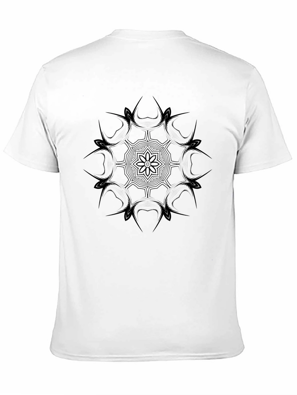 Black Mandala Graphic Tee - Stylish Mens Casual Wear