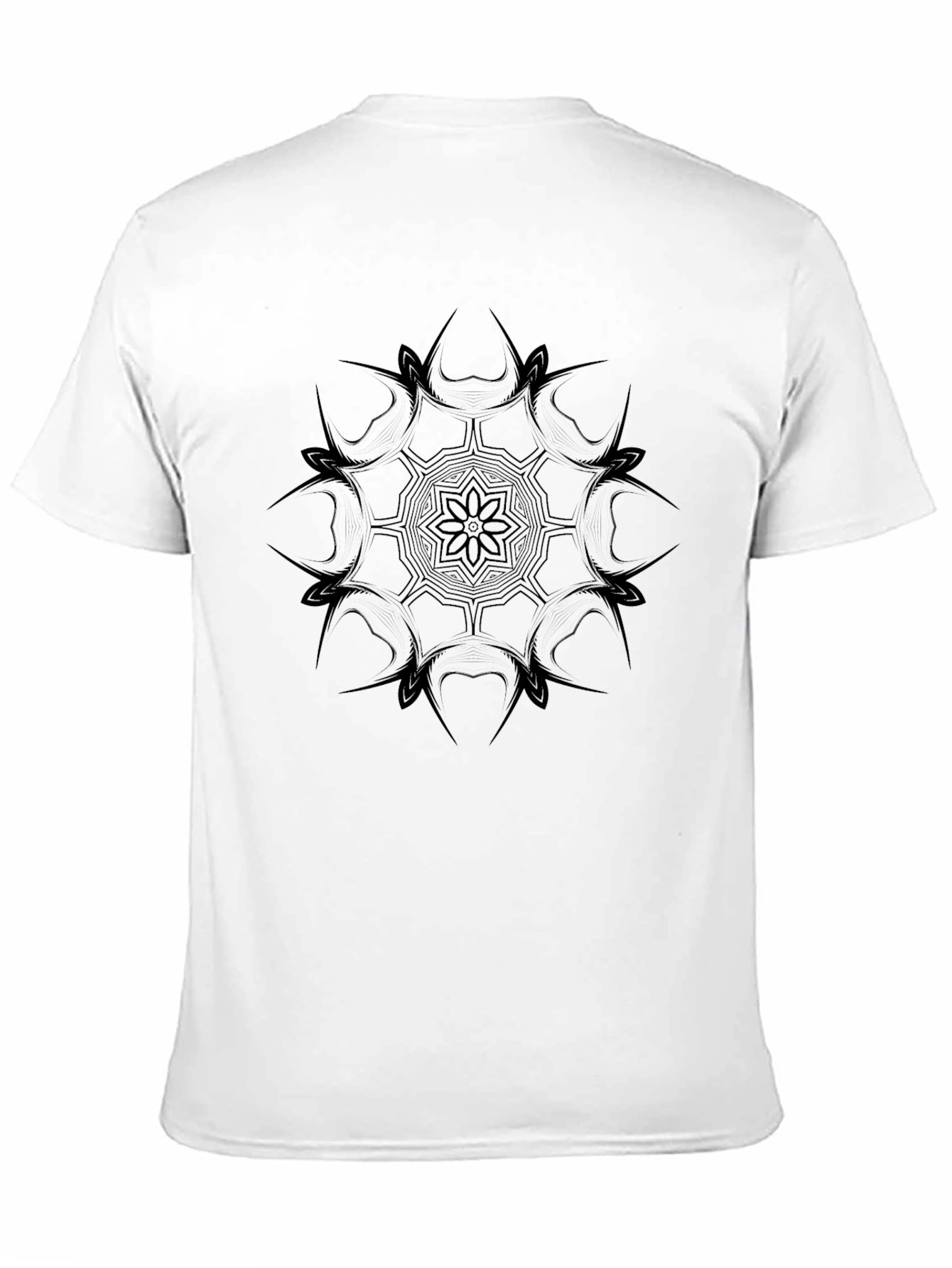 Black Mandala Graphic Tee - Stylish Mens Casual Wear