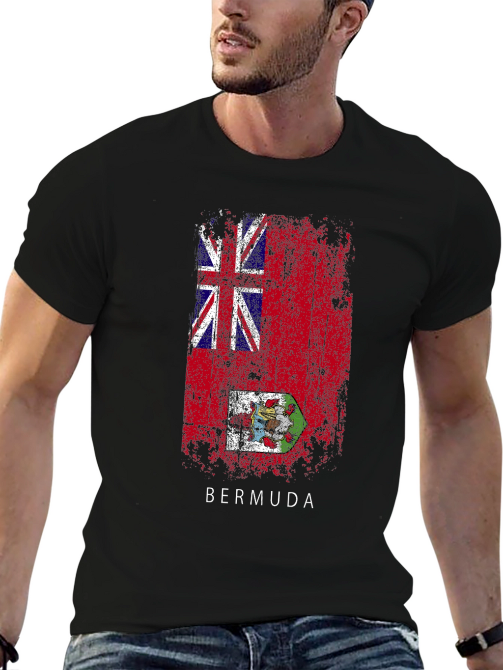 Bermuda Flag T-Shirt - Distressed Graphic Tee