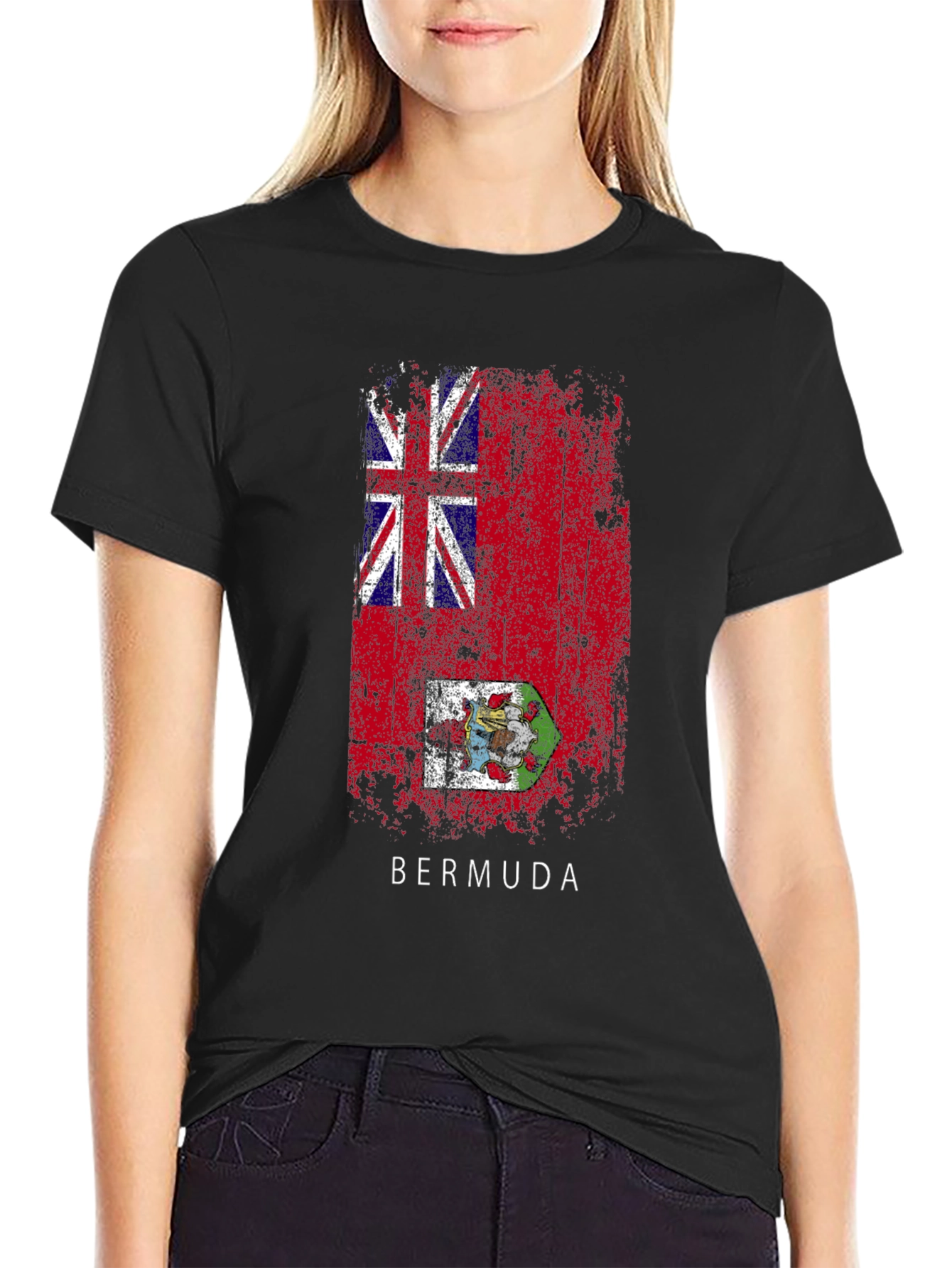 Bermuda Flag T-Shirt - Distressed Graphic Tee