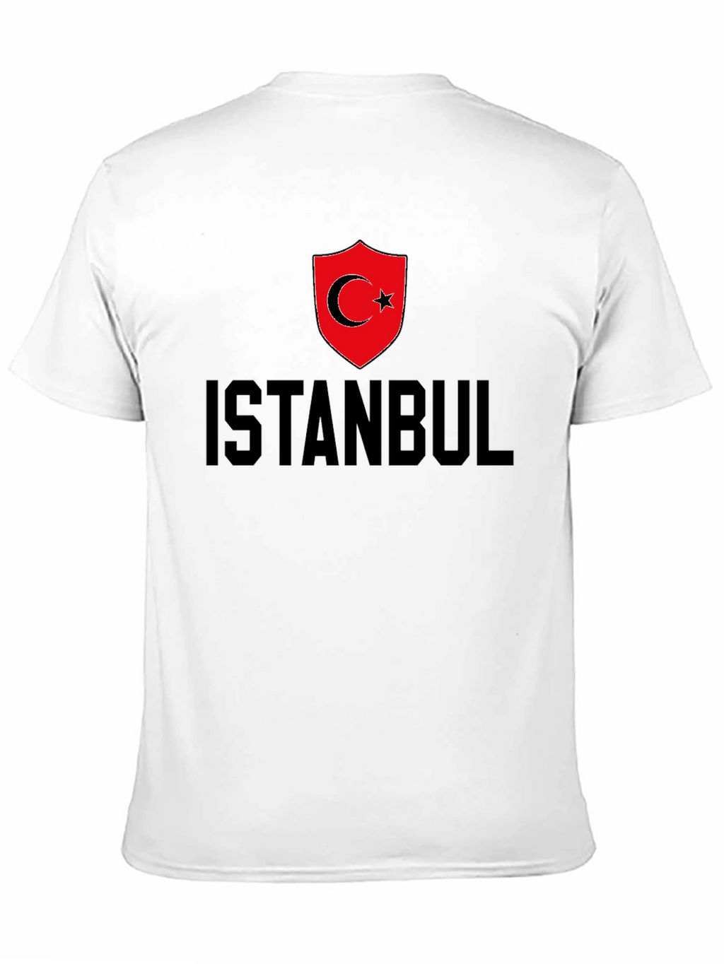 Istanbul Turkey Flag Graphic Tee - Black Cotton T-Shirt