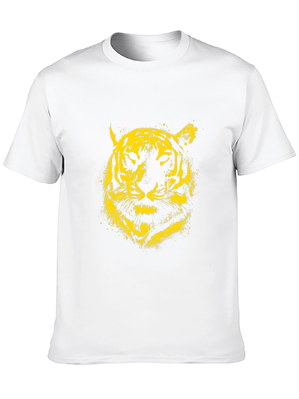 Yellow Tiger Graphic Black T-Shirt
