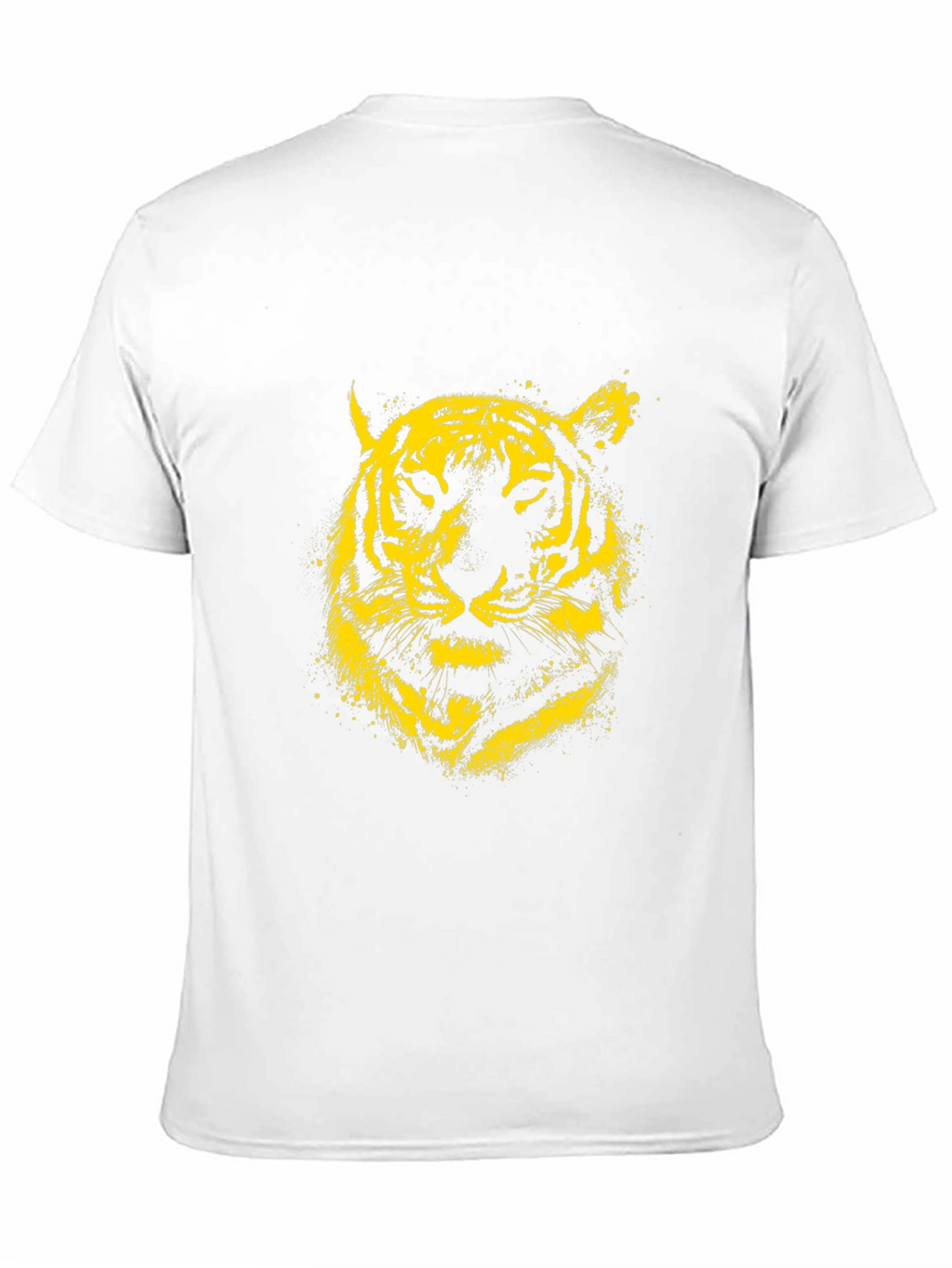Yellow Tiger Graphic Black T-Shirt