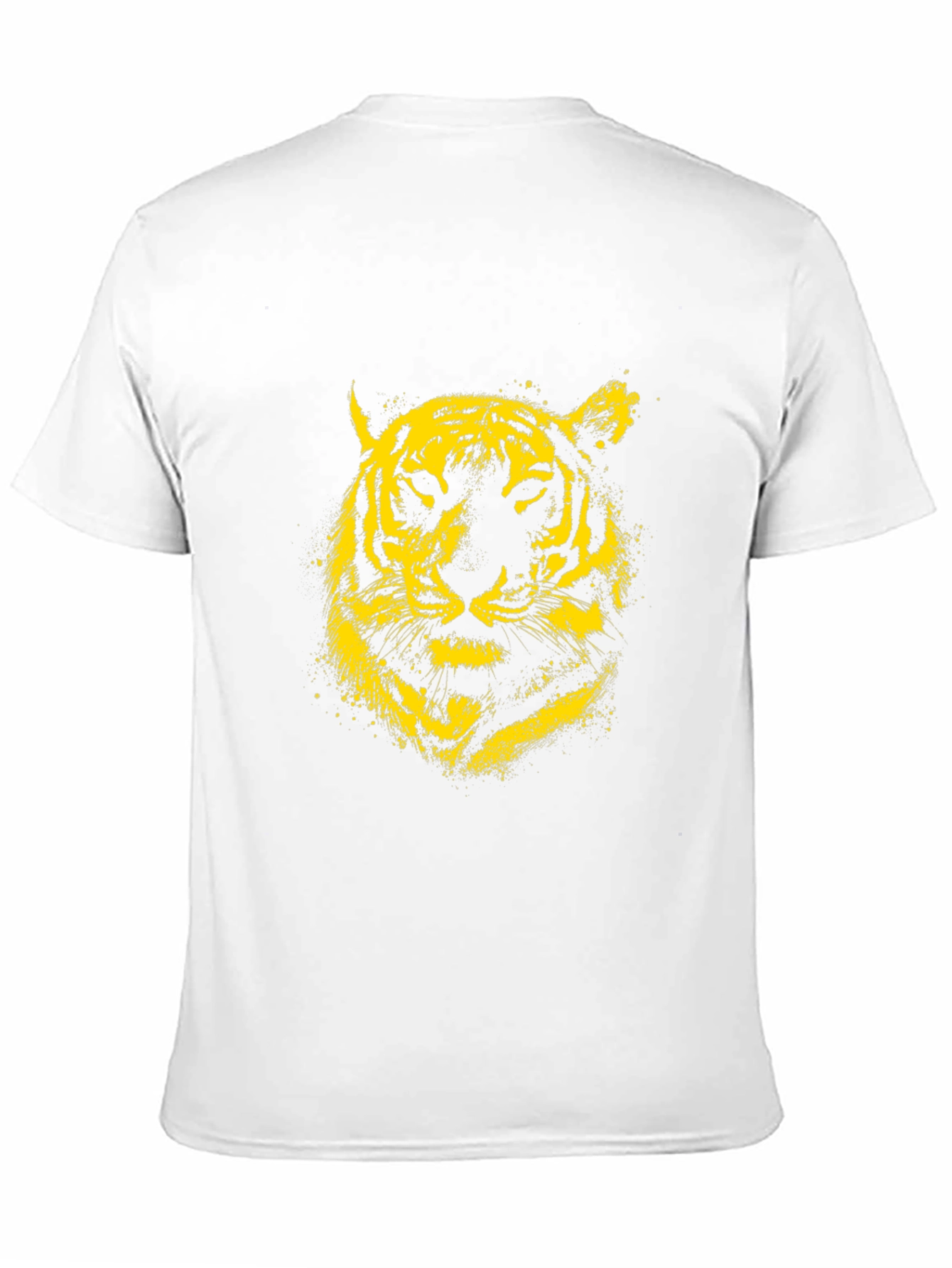Yellow Tiger Graphic Black T-Shirt