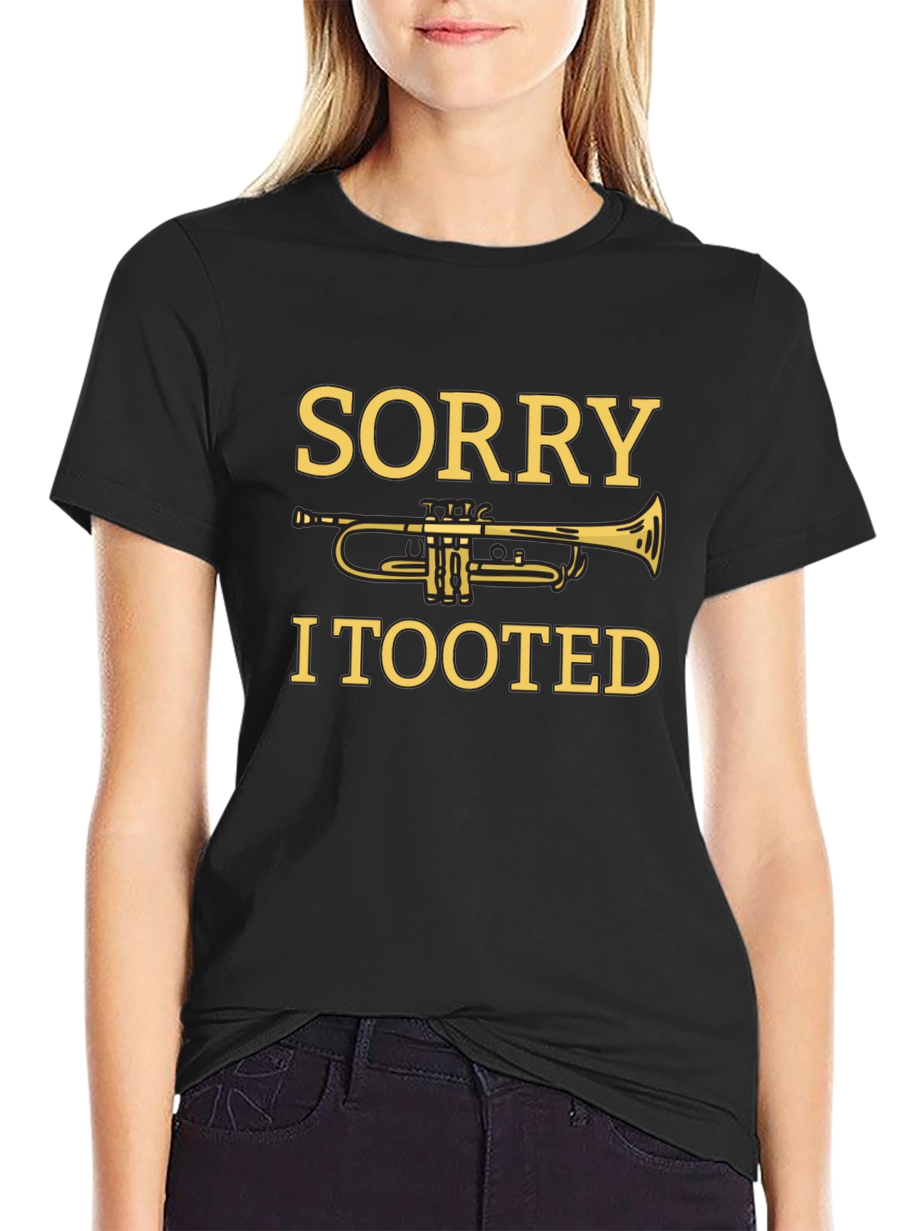 Sorry I Tooted Trumpet Graphic Tee - Funny Musician T-Shirt