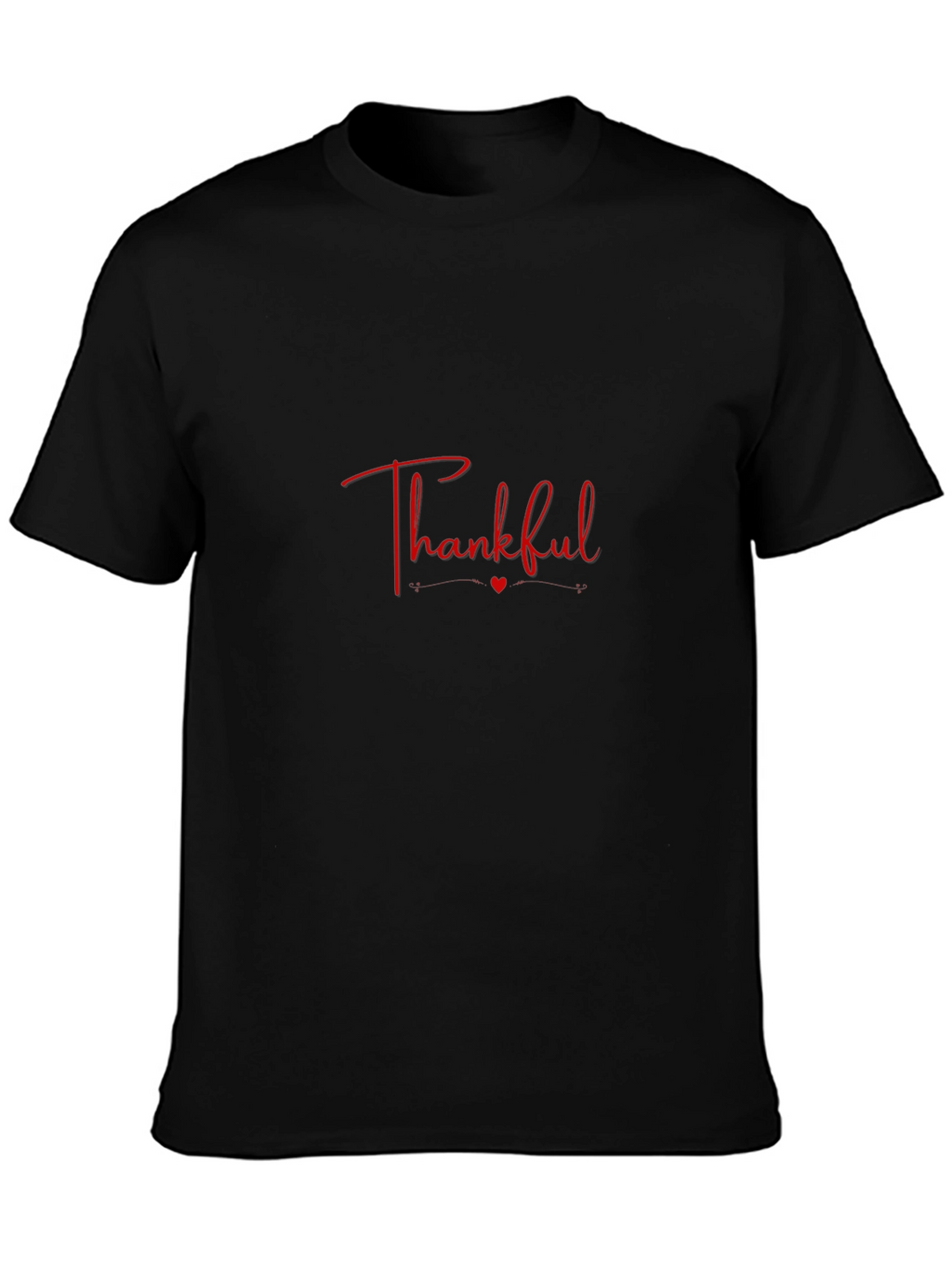 Thankful Graphic Tee - Black Cotton Comfort