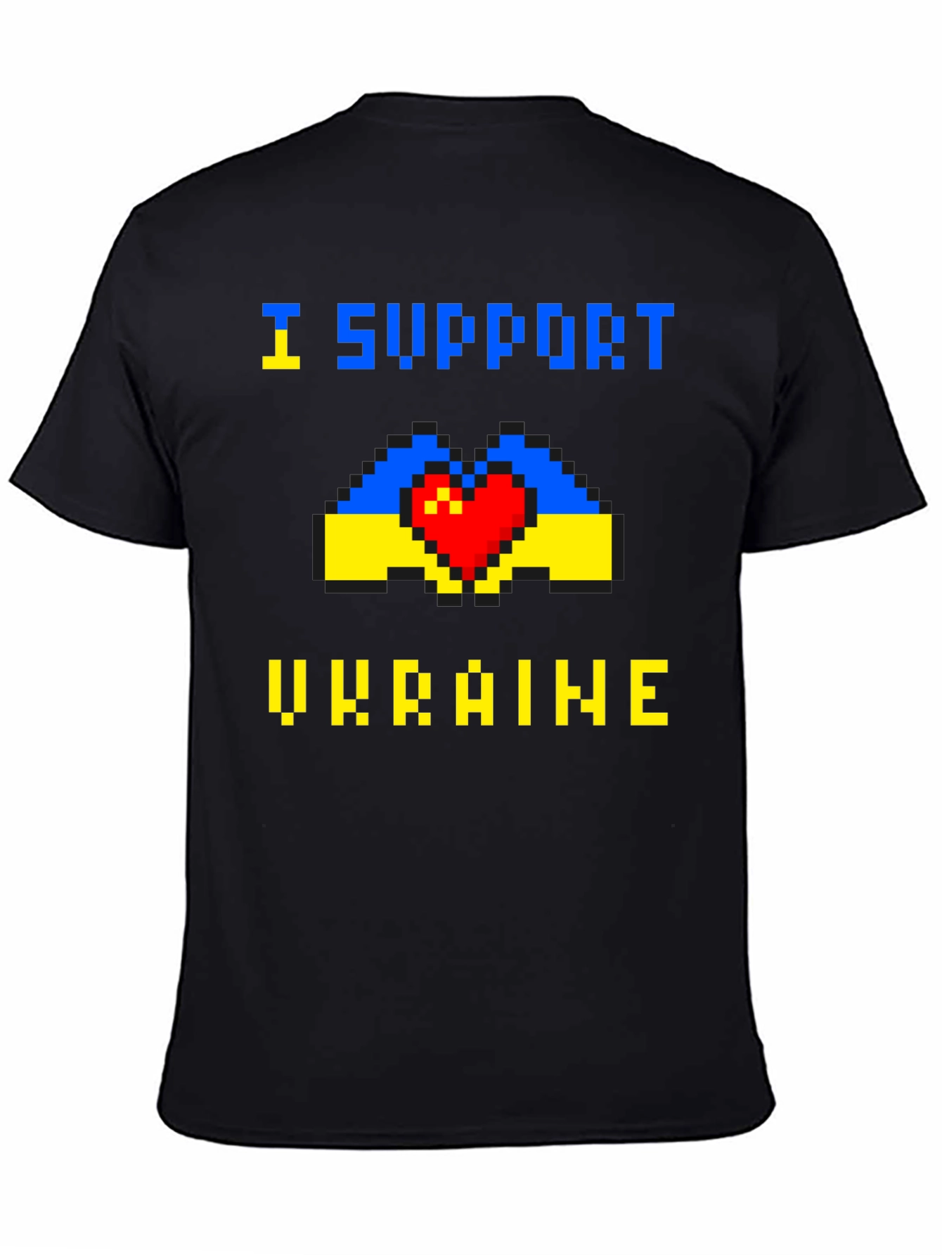 I Support Ukraine Pixel Art T-Shirt