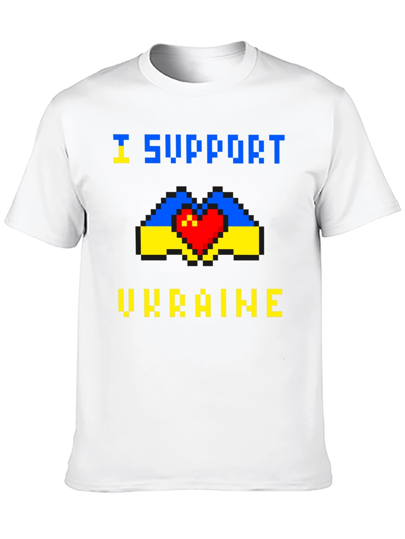 I Support Ukraine Pixel Art T-Shirt