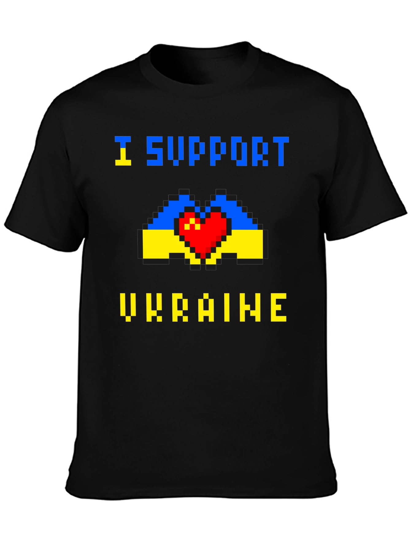 I Support Ukraine Pixel Art T-Shirt