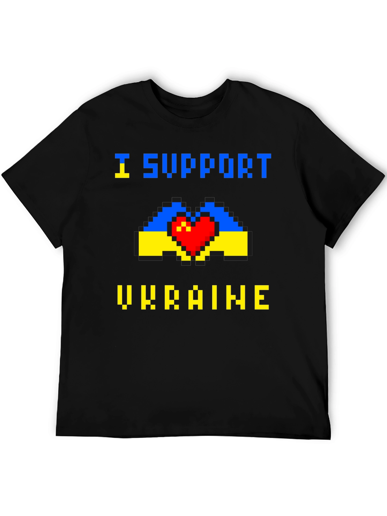 I Support Ukraine Pixel Art T-Shirt