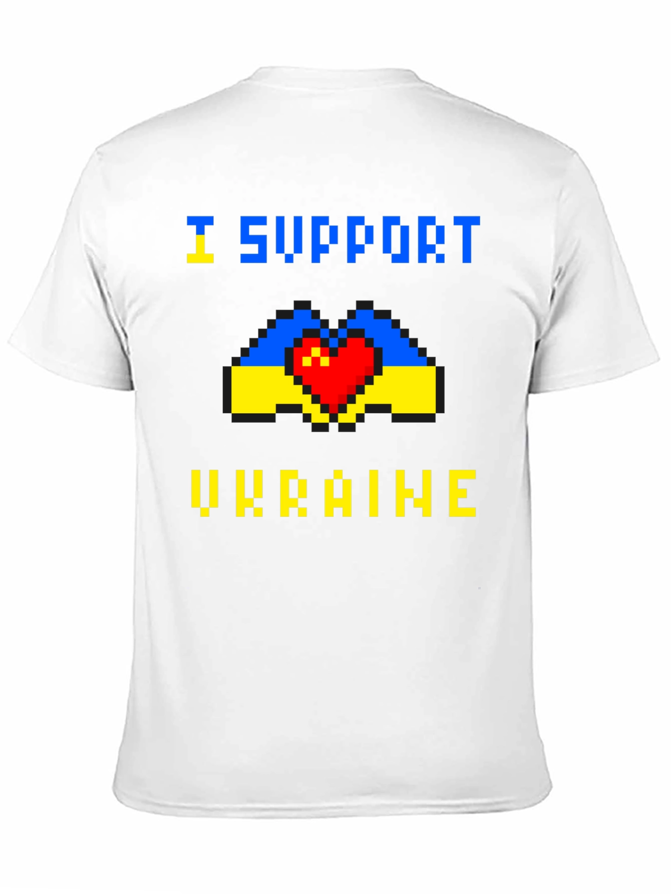 I Support Ukraine Pixel Art T-Shirt