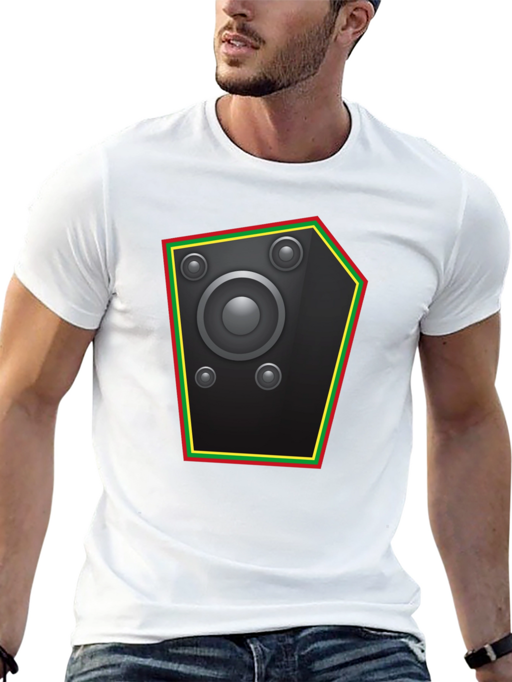 Speaker Graphic Black T-Shirt